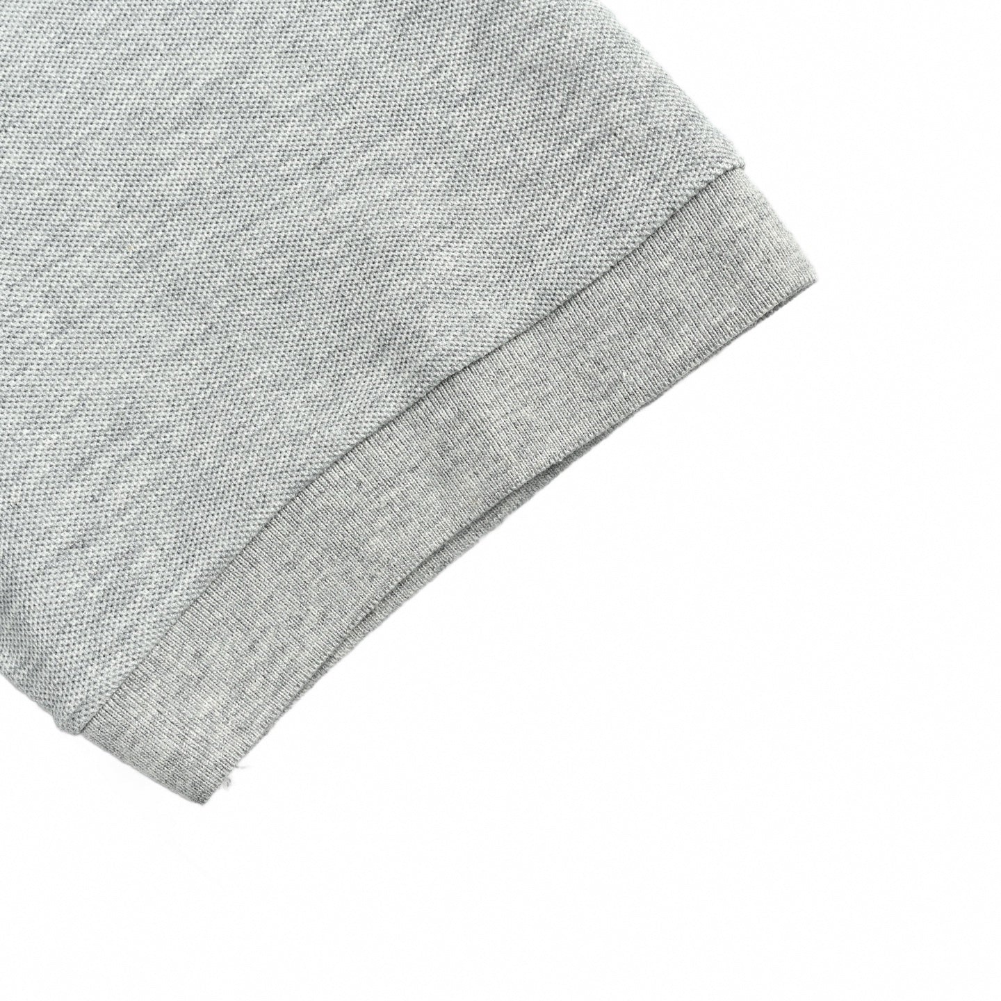 Striped Collar Polo | Heather Grey