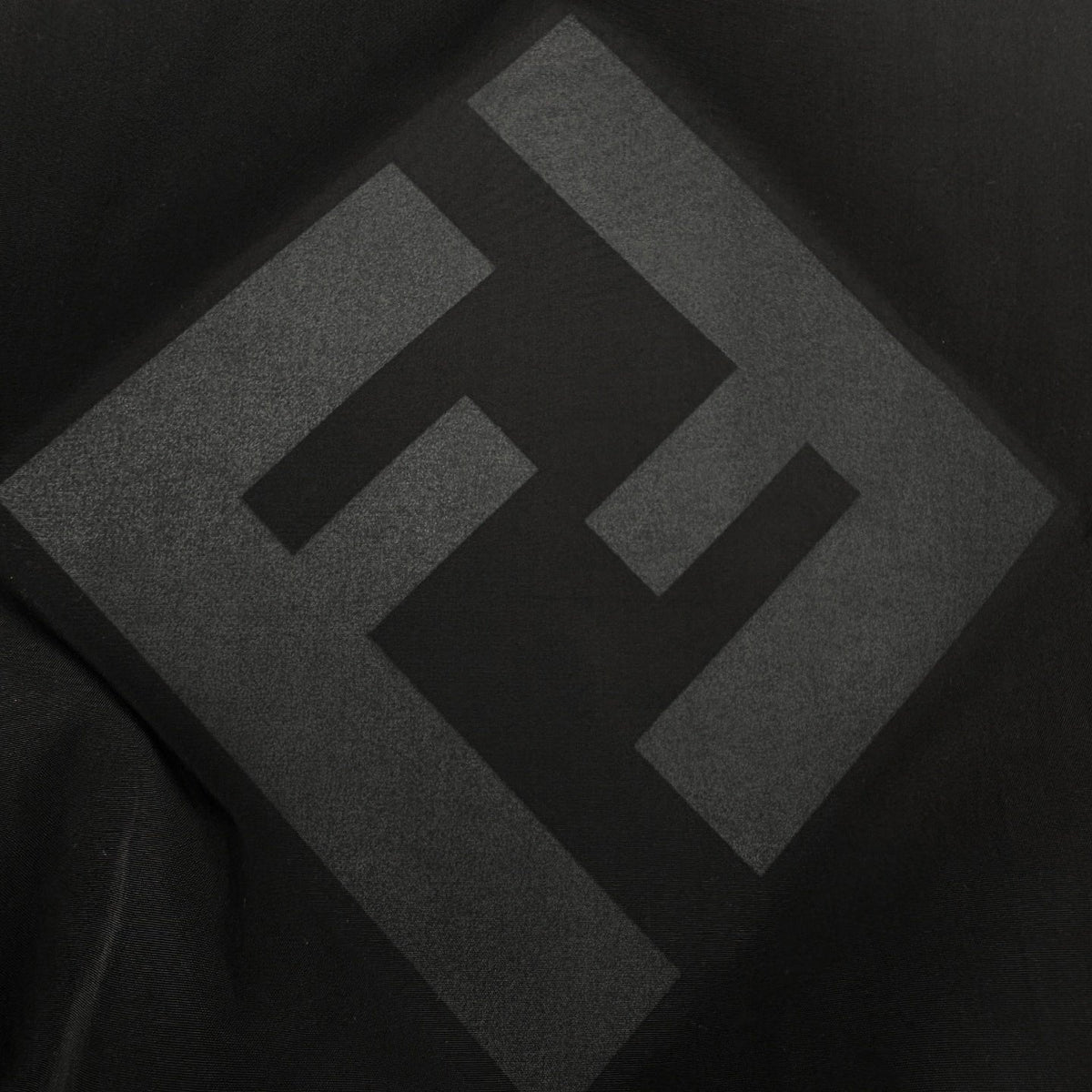 Tonal FF Monogram Hooded Puffer Jacket | Black