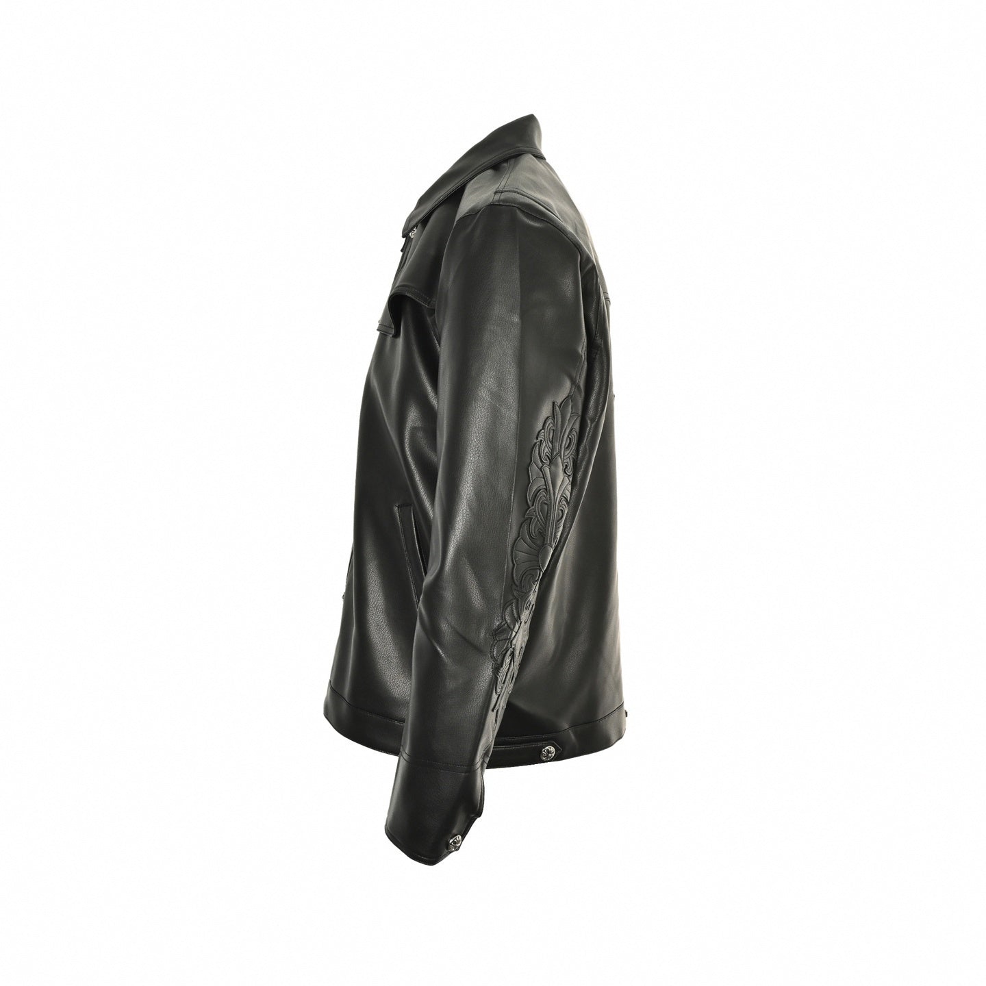 Hearts Leather Western Shirt-Jacket