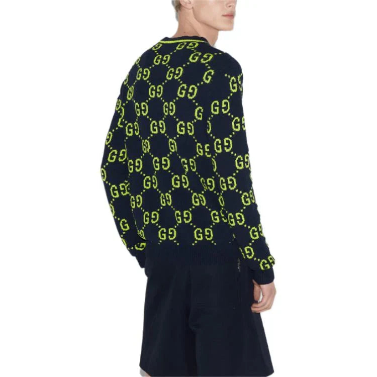 GG Jacquard Knit Crewneck Sweater