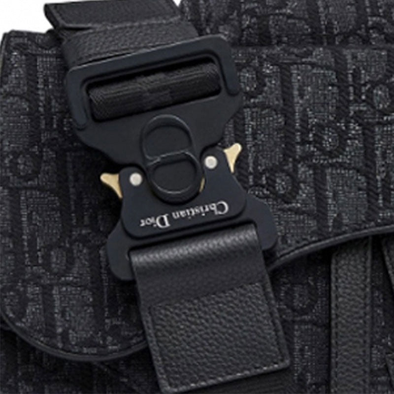 Oblique Jacquard Saddle Bag