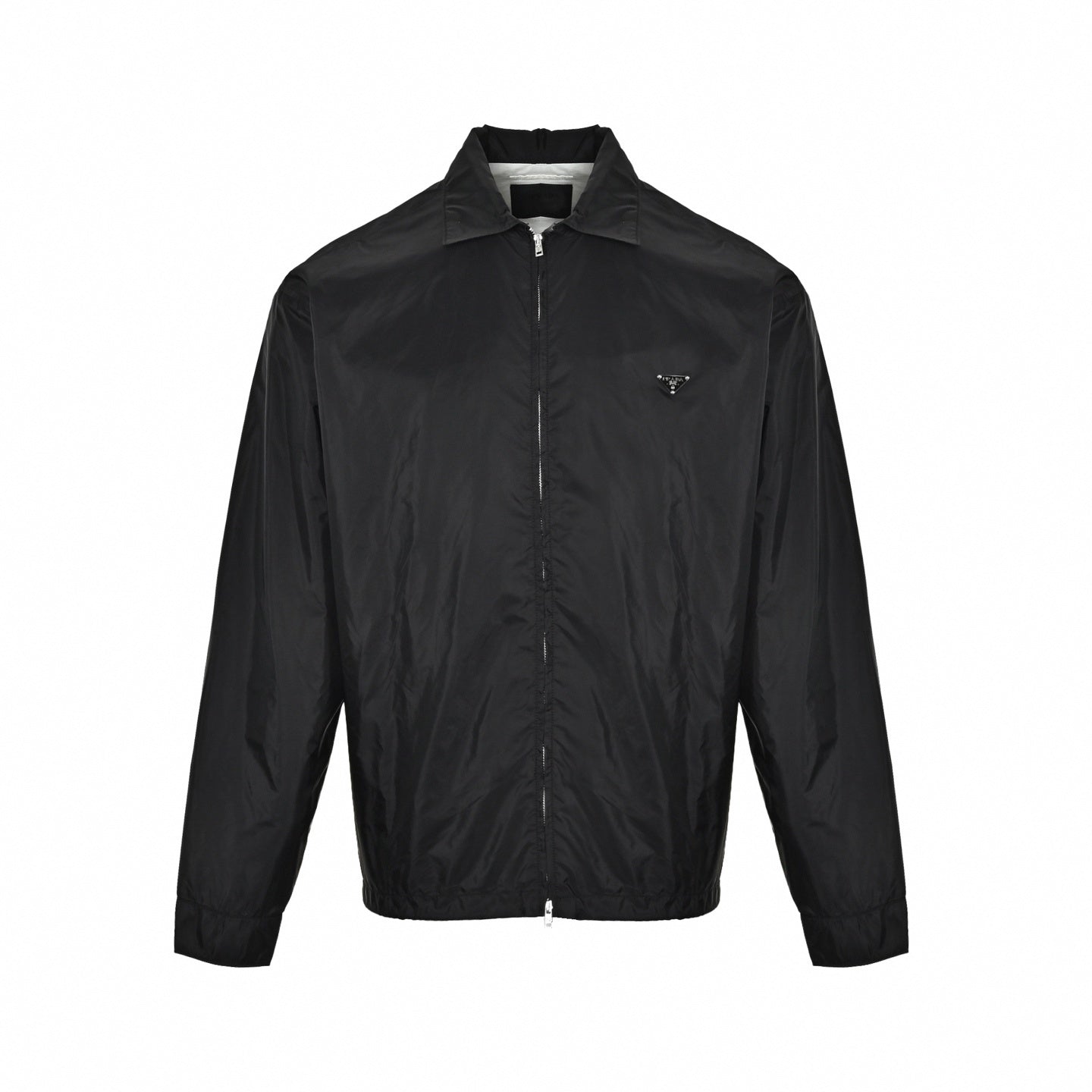 Nylon Zip-Up Jacket - Black