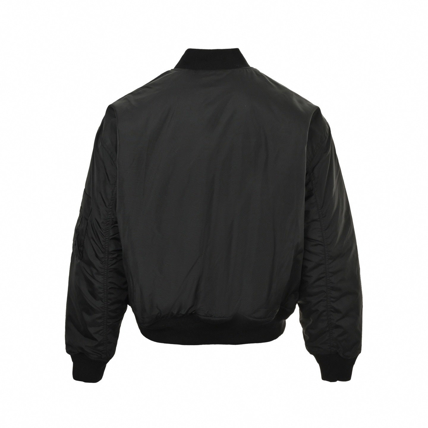 Crest-Patch Nylon Bomber Jacket | Black