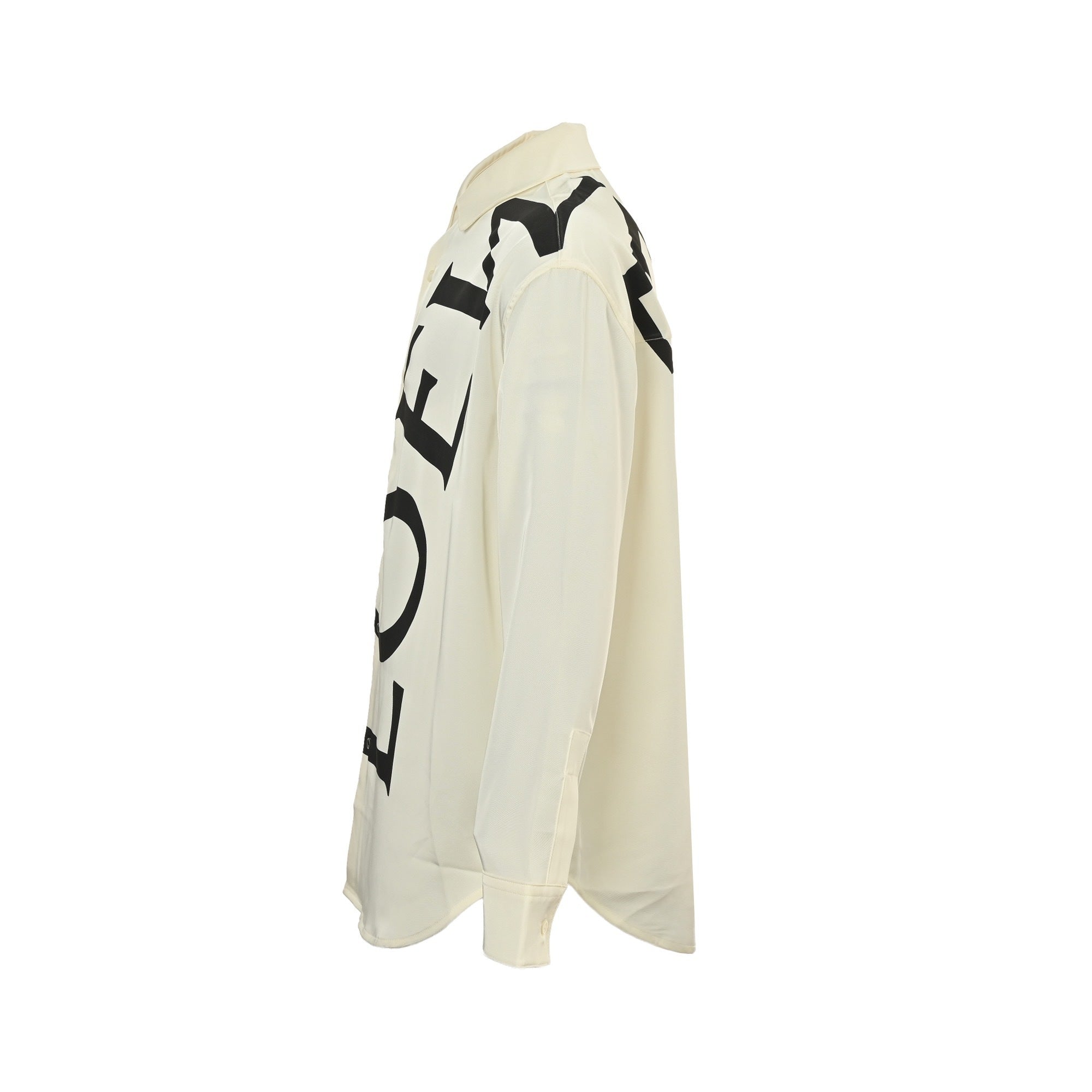 Logo Printed Silk Shirt