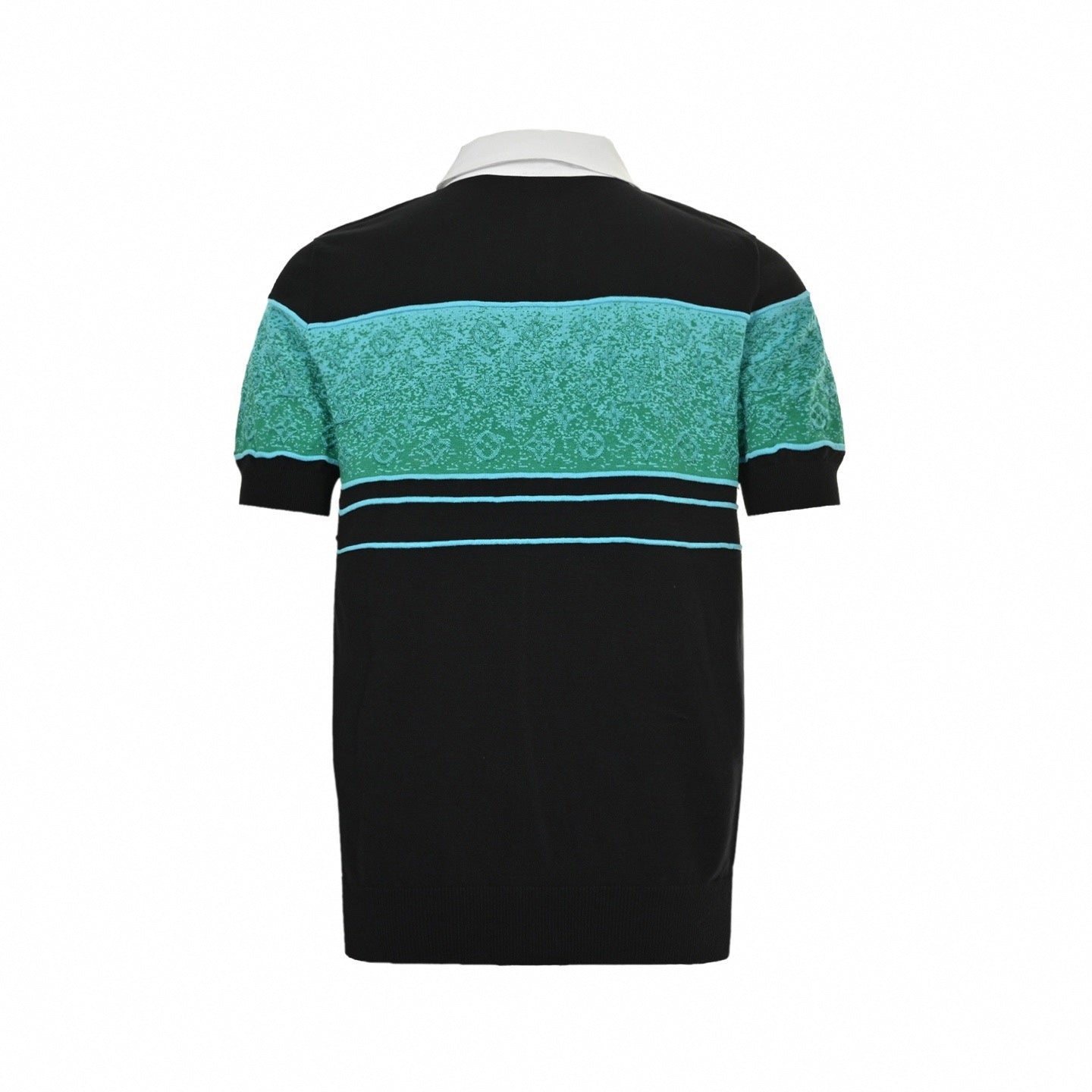 Monogram Jacquard Stripe Knit Polo
