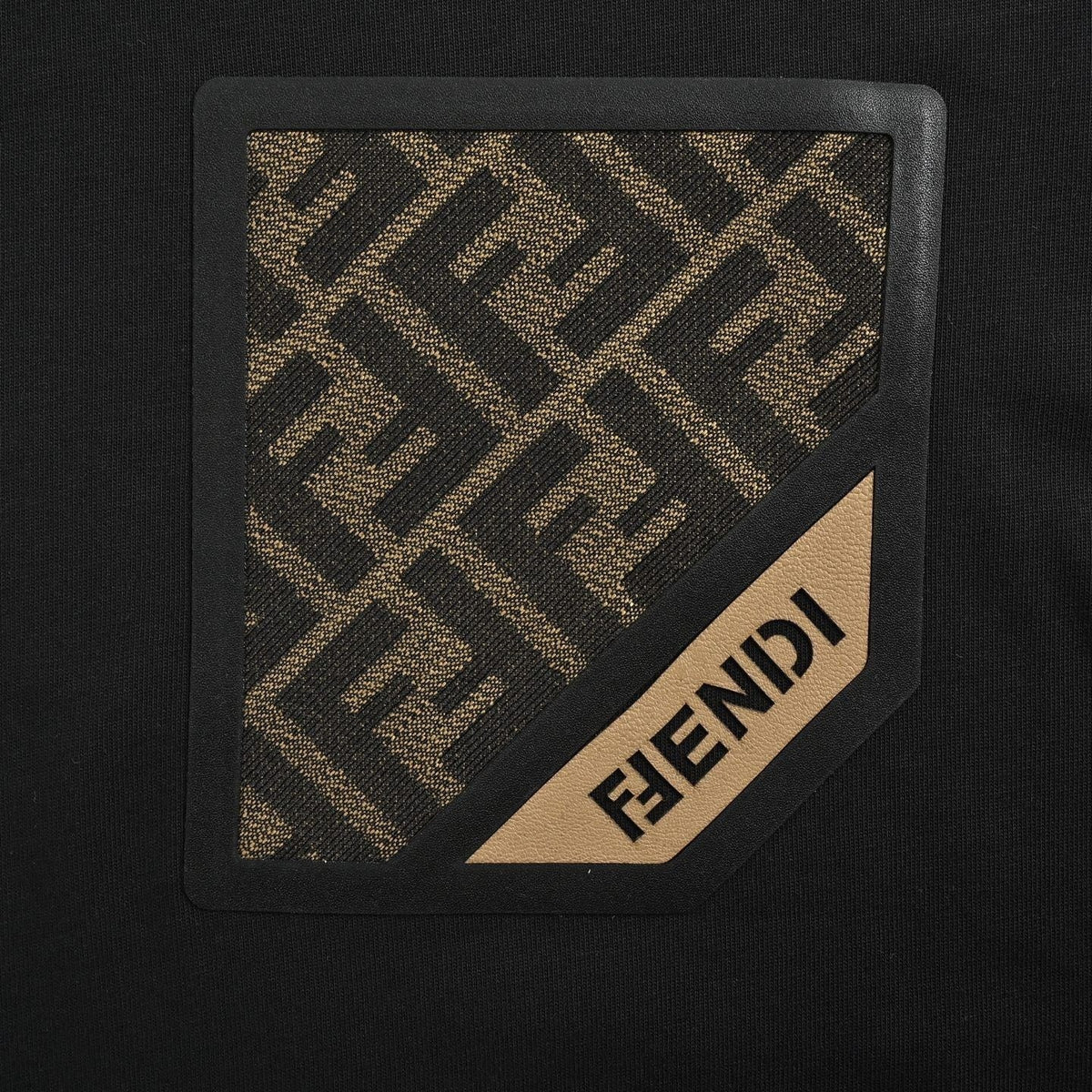 FF Monogram Pocket T-Shirt - Black