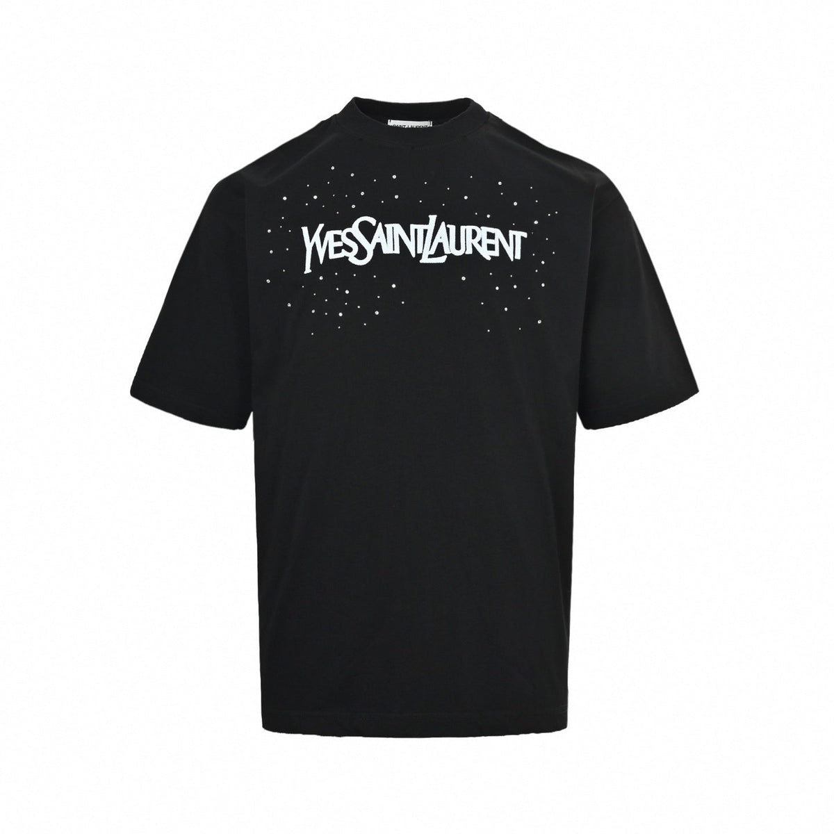 "Yves Saint Laurent" Crystal Logo T-Shirt