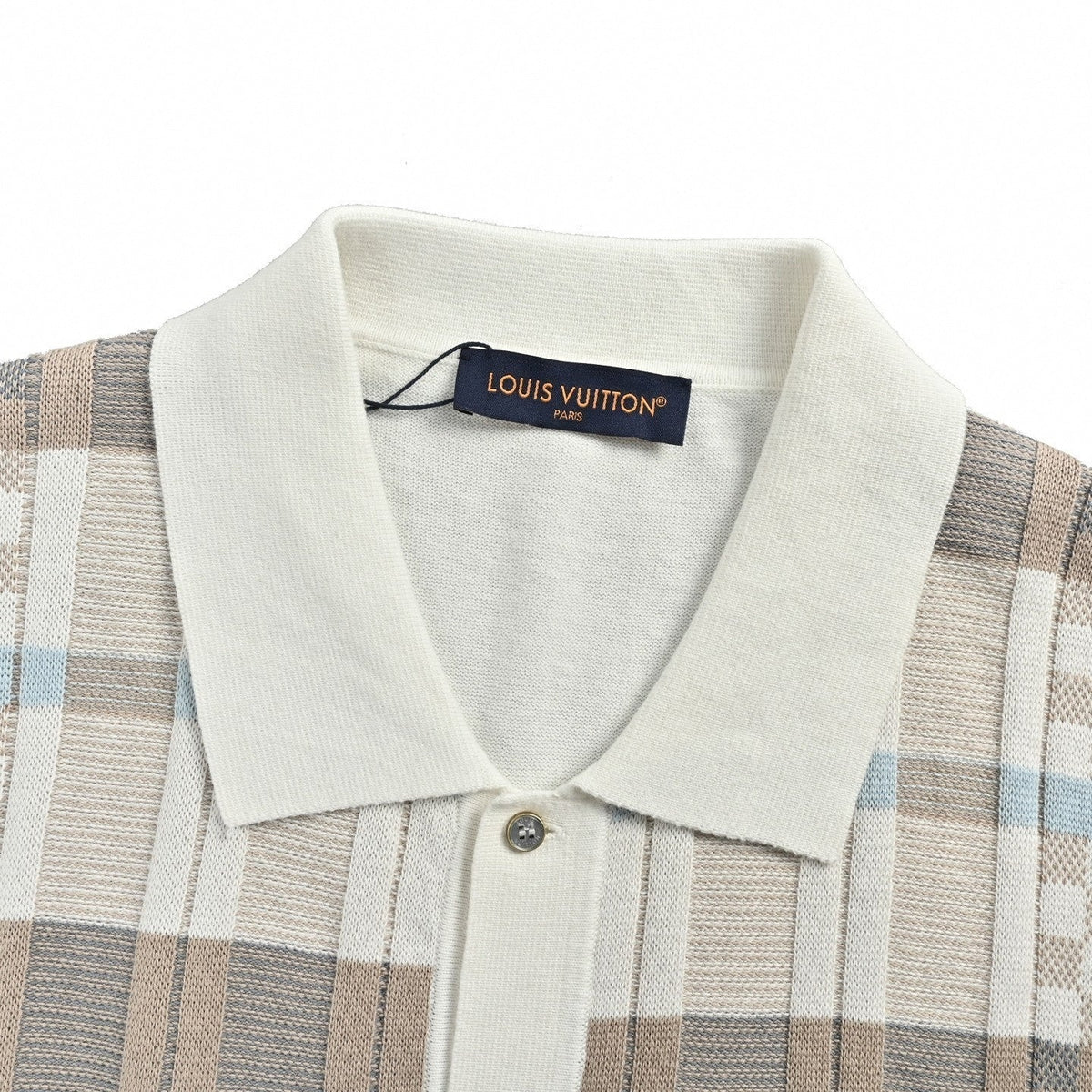 Mixed Plaid Knit Shirt