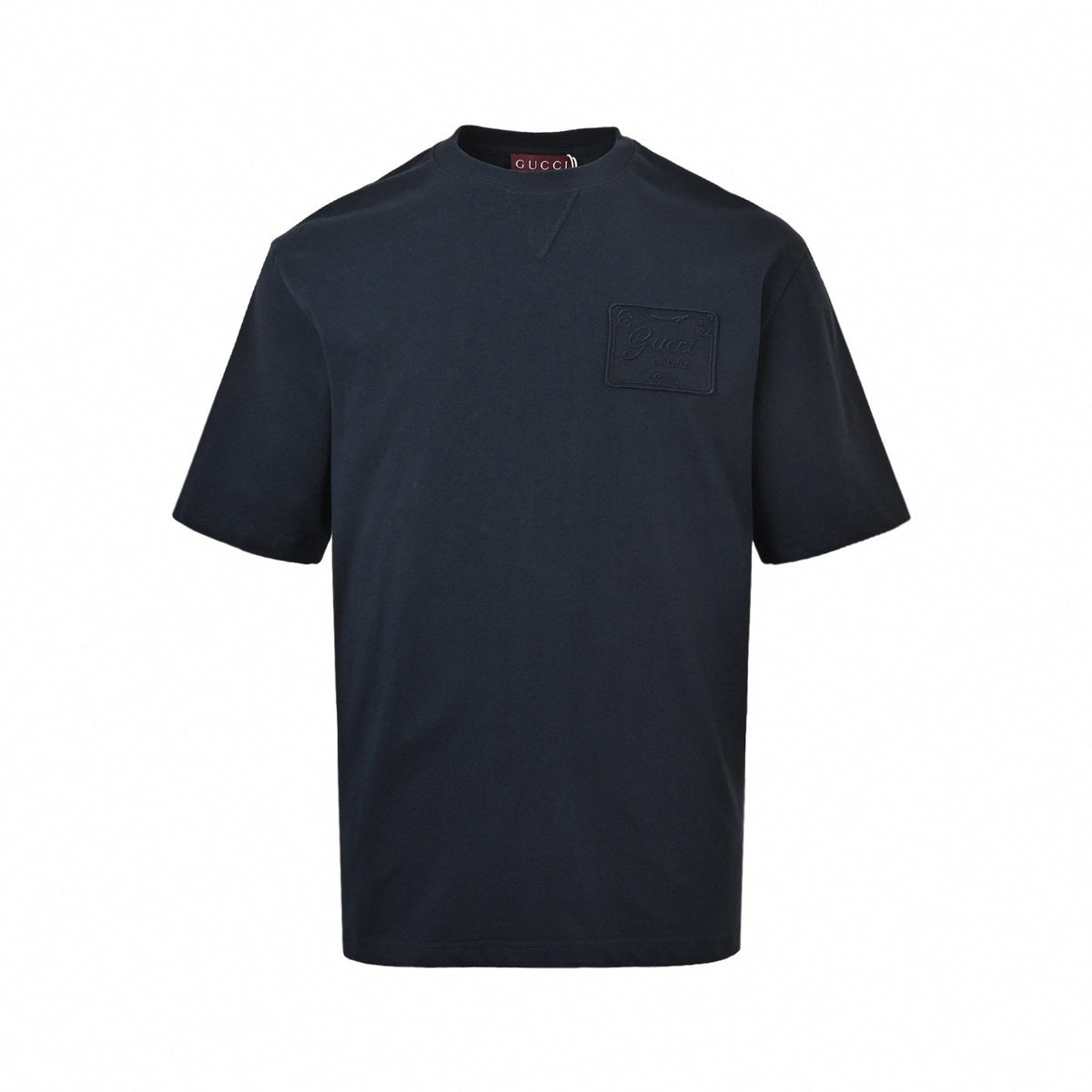 Firenze Embroidered Patch T-Shirt - Navy