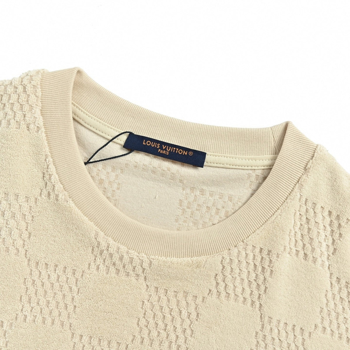 Damier Cotton Toweling Set | Beige