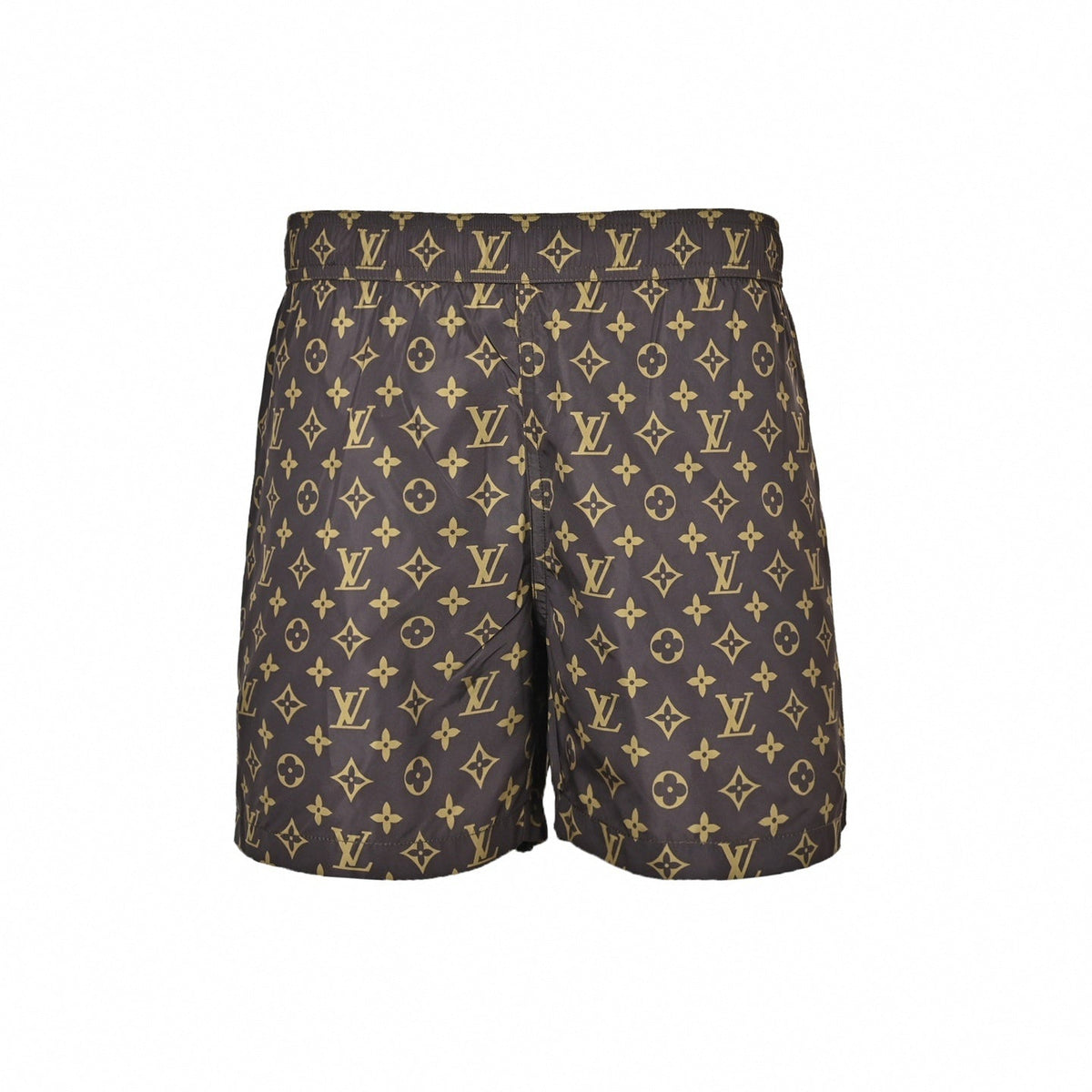 All-Over Monogram Swim Shorts - Brown