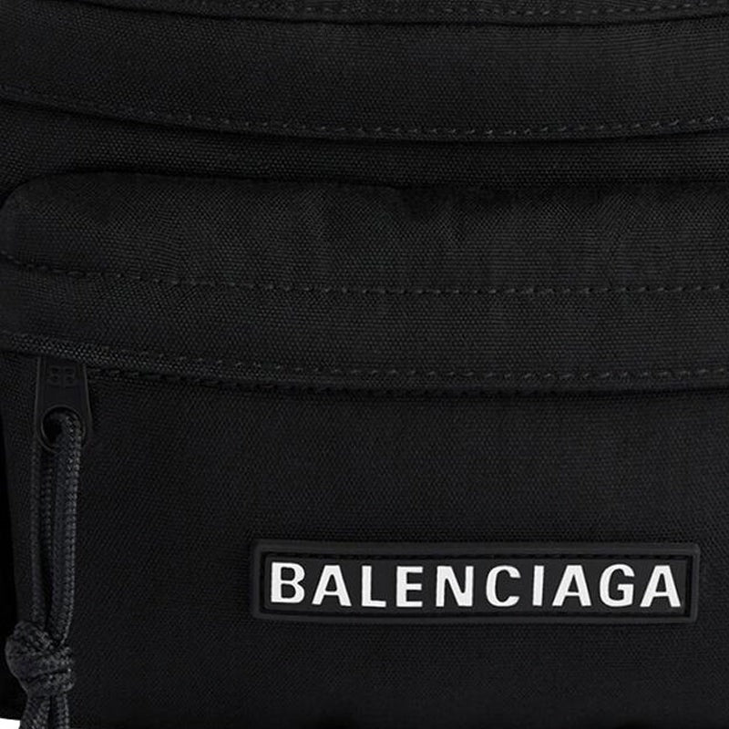 Logo Patch Canvas Belt Bag | Black