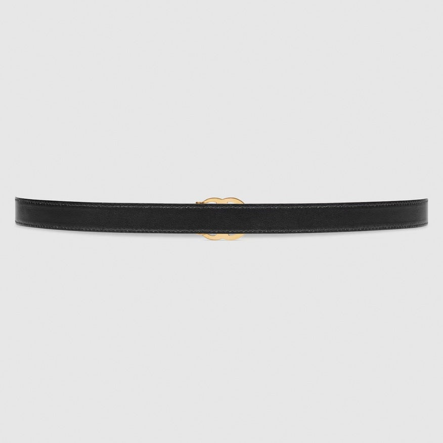 GG Marmont Reversible Thin Belt | GG Supreme & Black