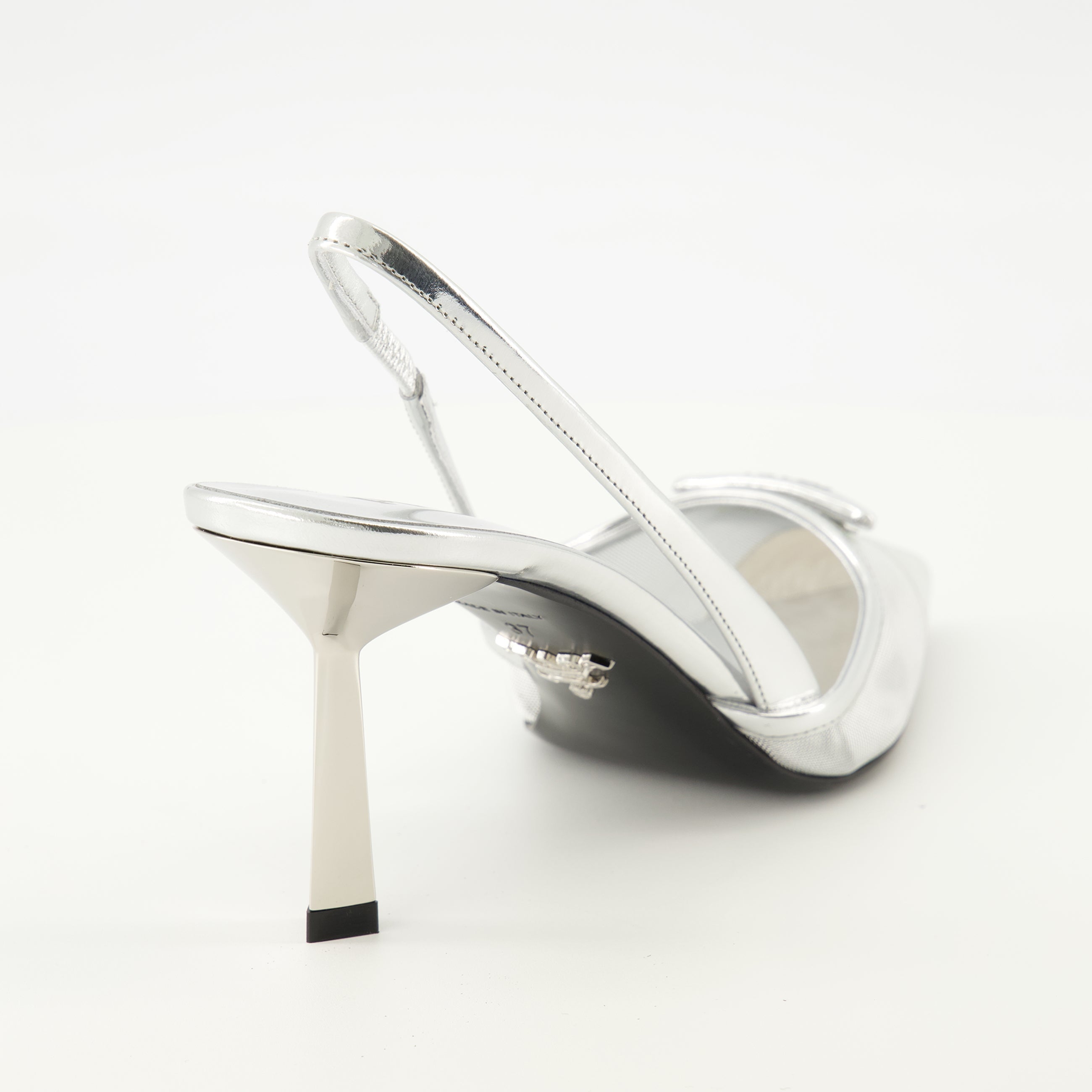 Silver Mesh Heels