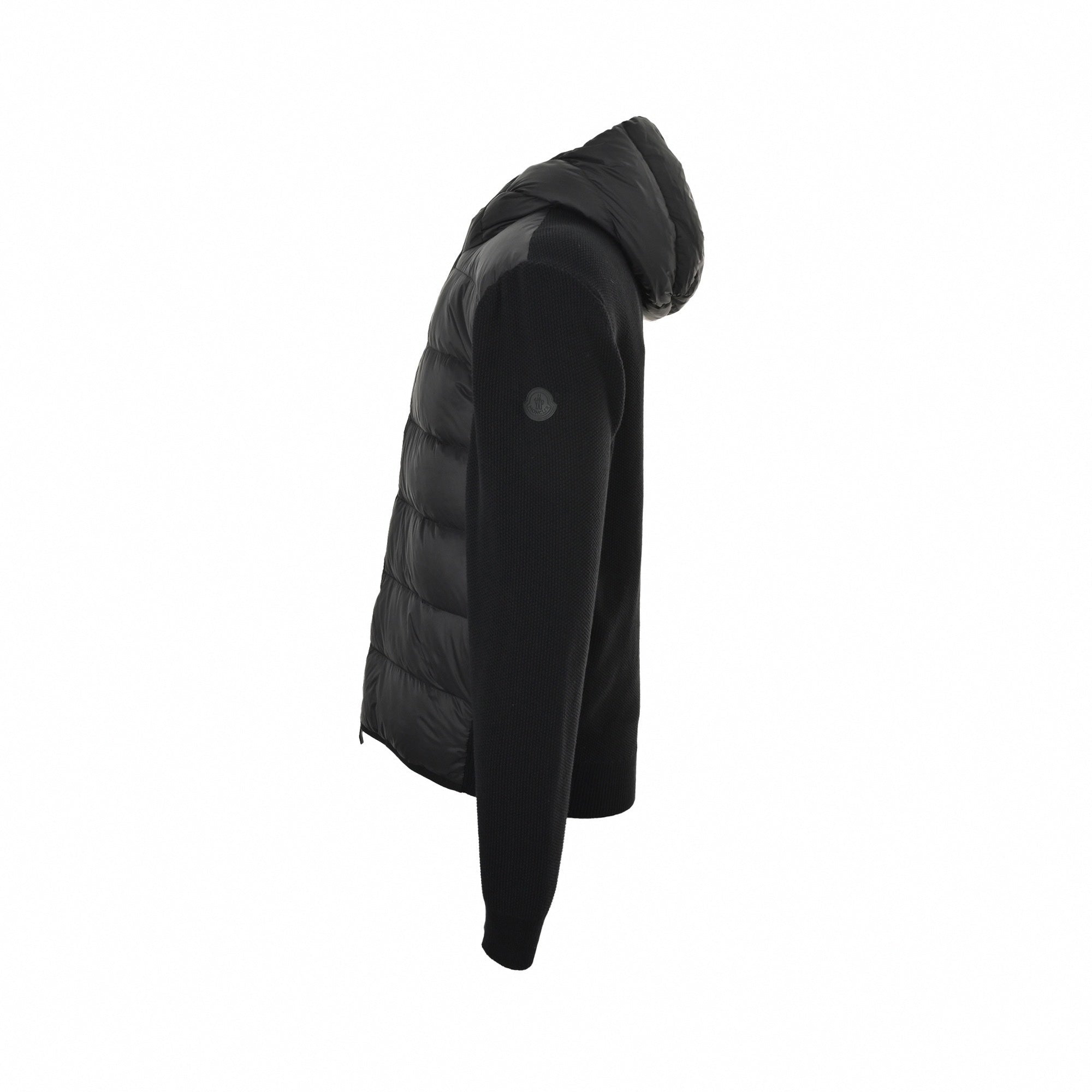 Tonal Logo Hybrid Knit Jacket | Black