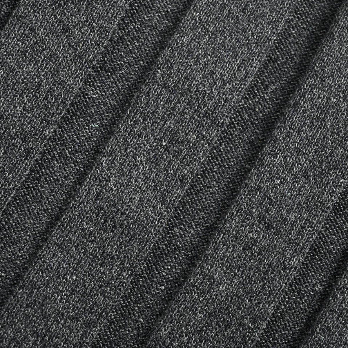 Ribbed Knit Button-Through Polo | Dark Grey