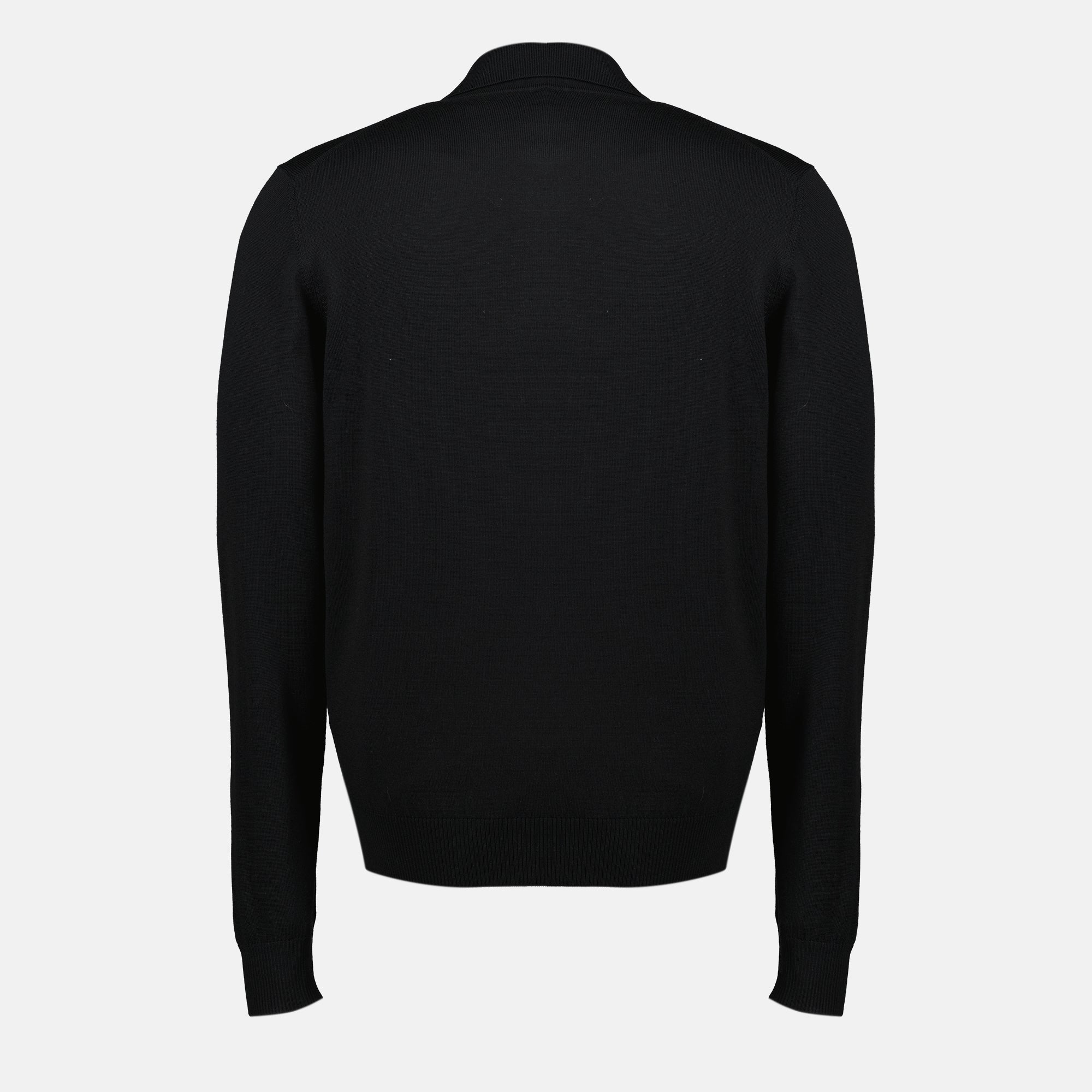 Black Wool Polo