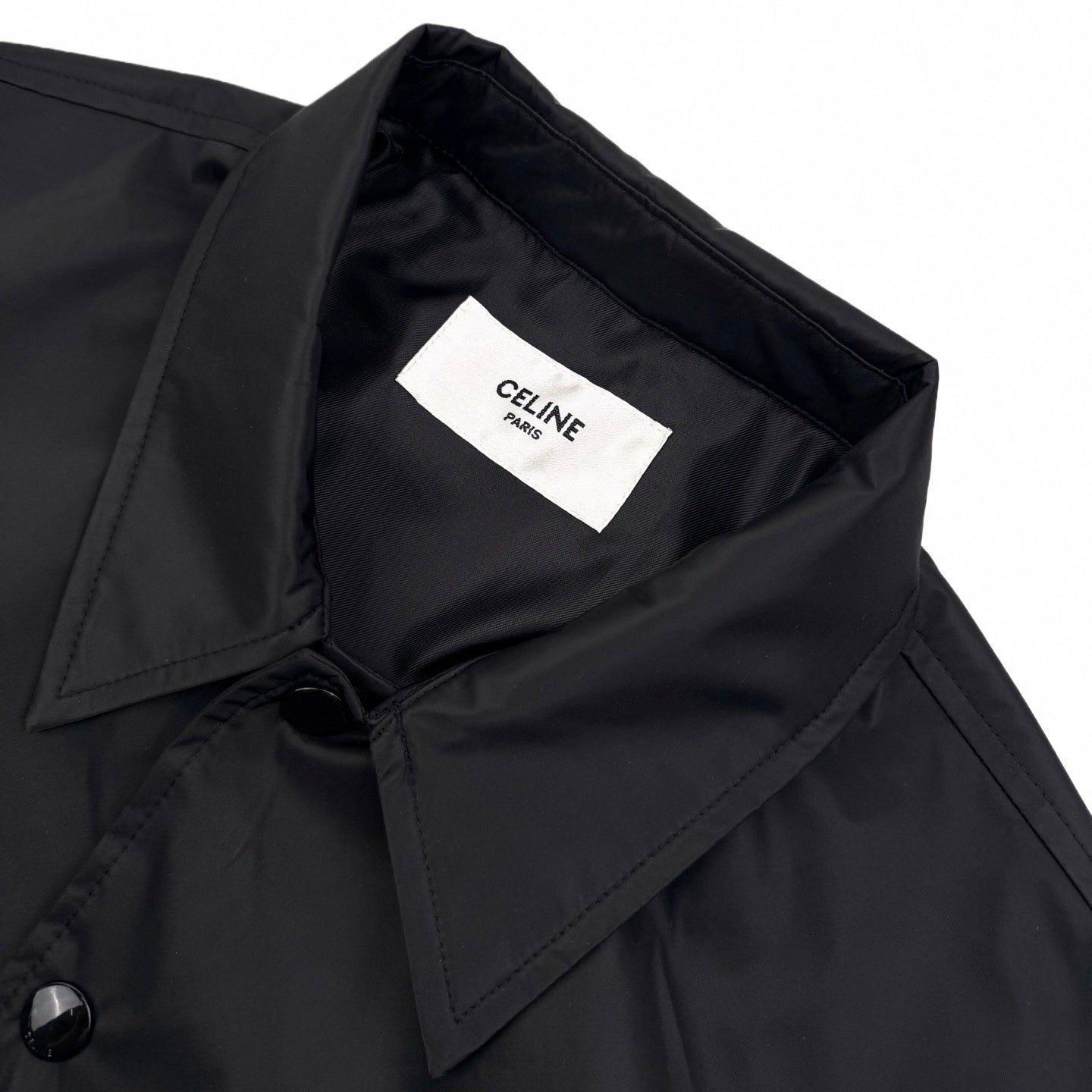 Triomphe Logo Striped Satin Jacket | Black