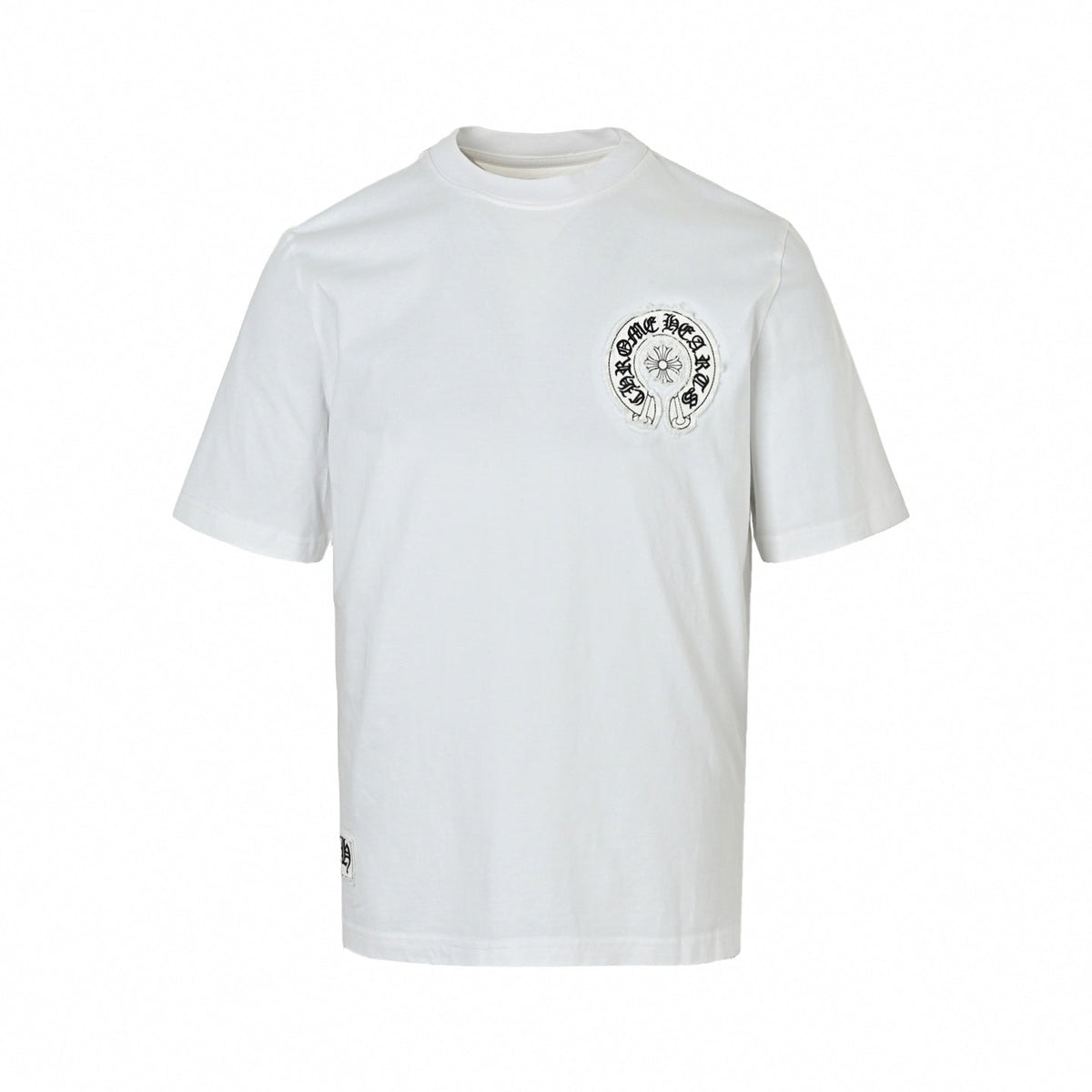 Frayed Appliqué Horseshoe T-Shirt | White