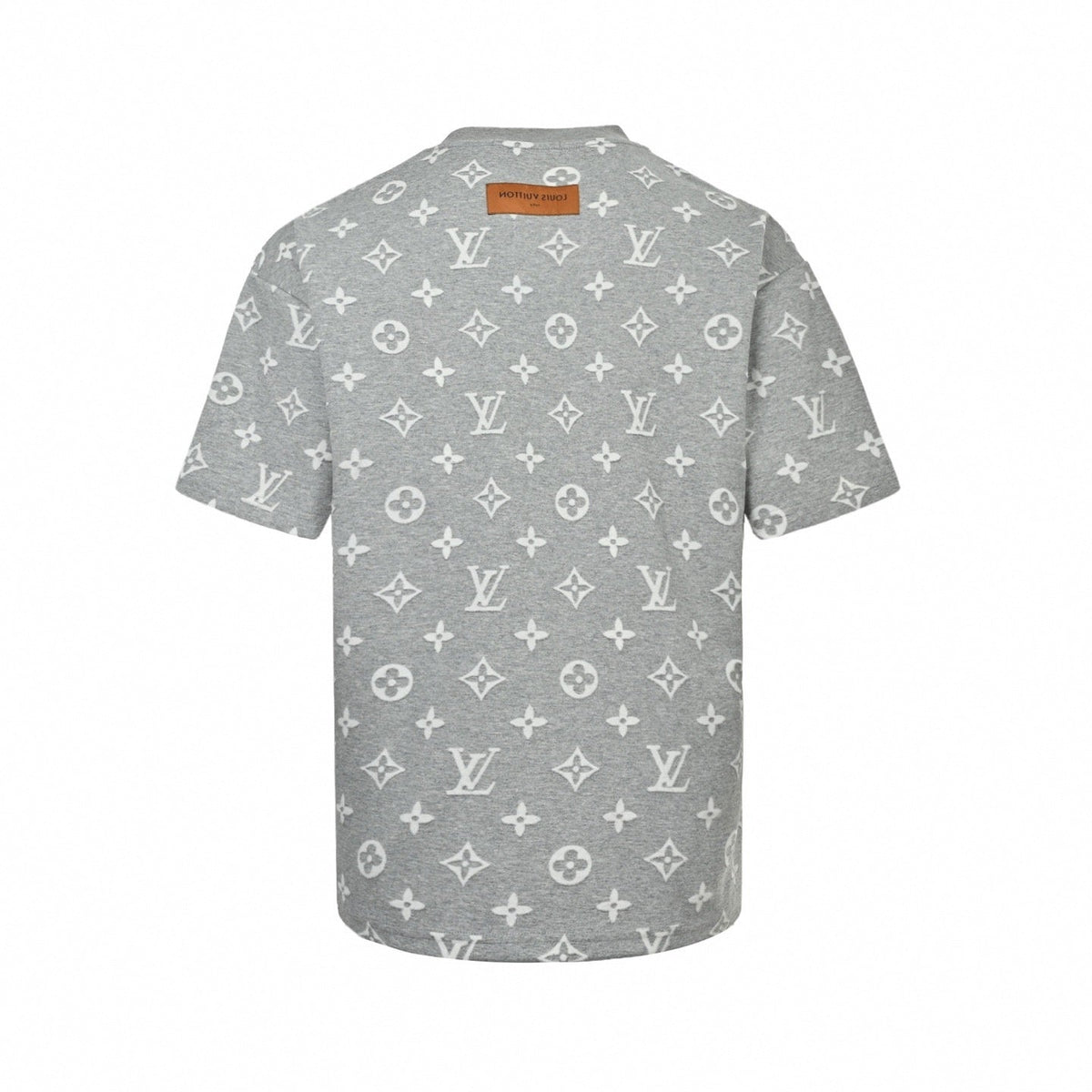 Textured Monogram T-Shirt | Grey & White