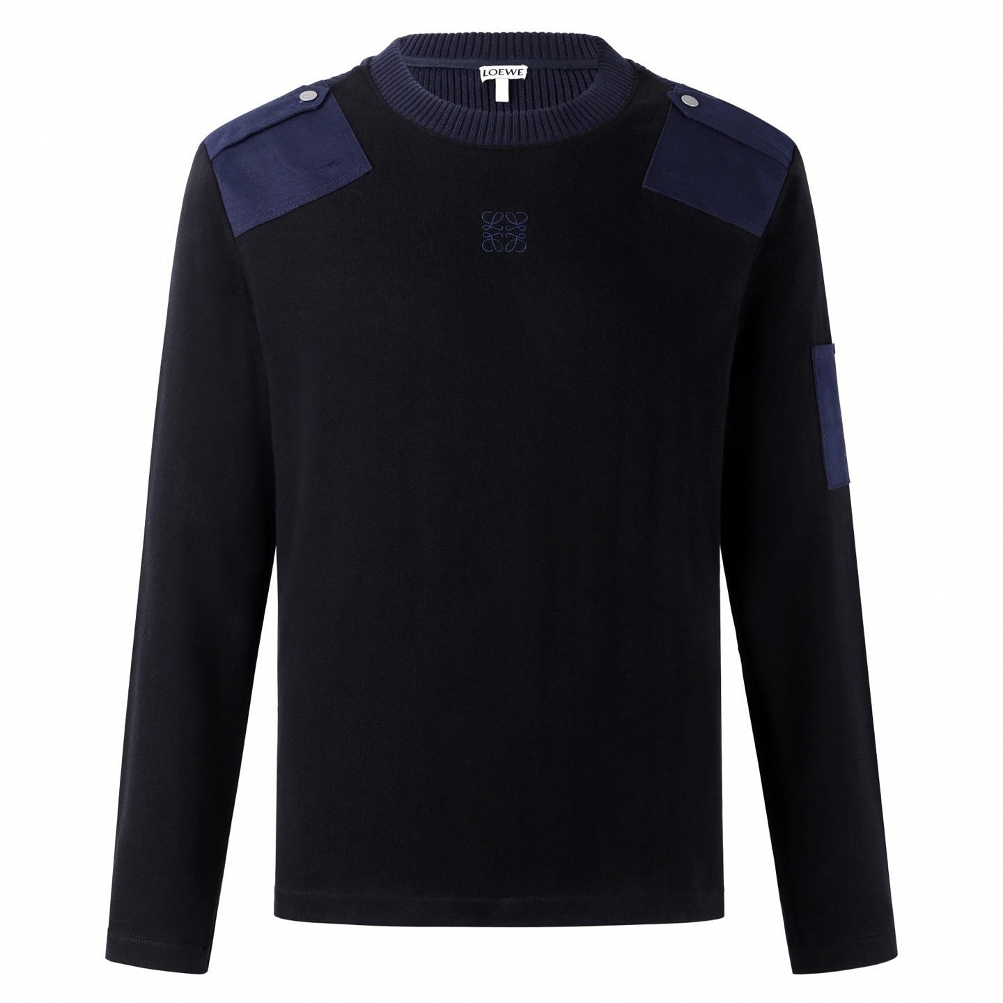Contrast Panel Utility Sweater