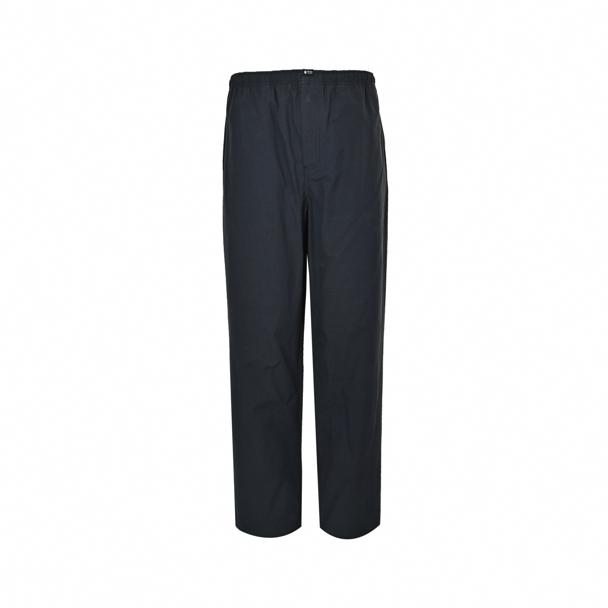Cotton Twill Elasticated Trousers - Navy Blue