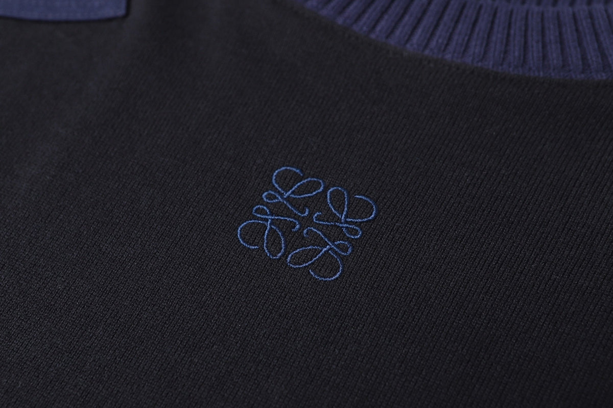 Contrast Panel Utility Sweater