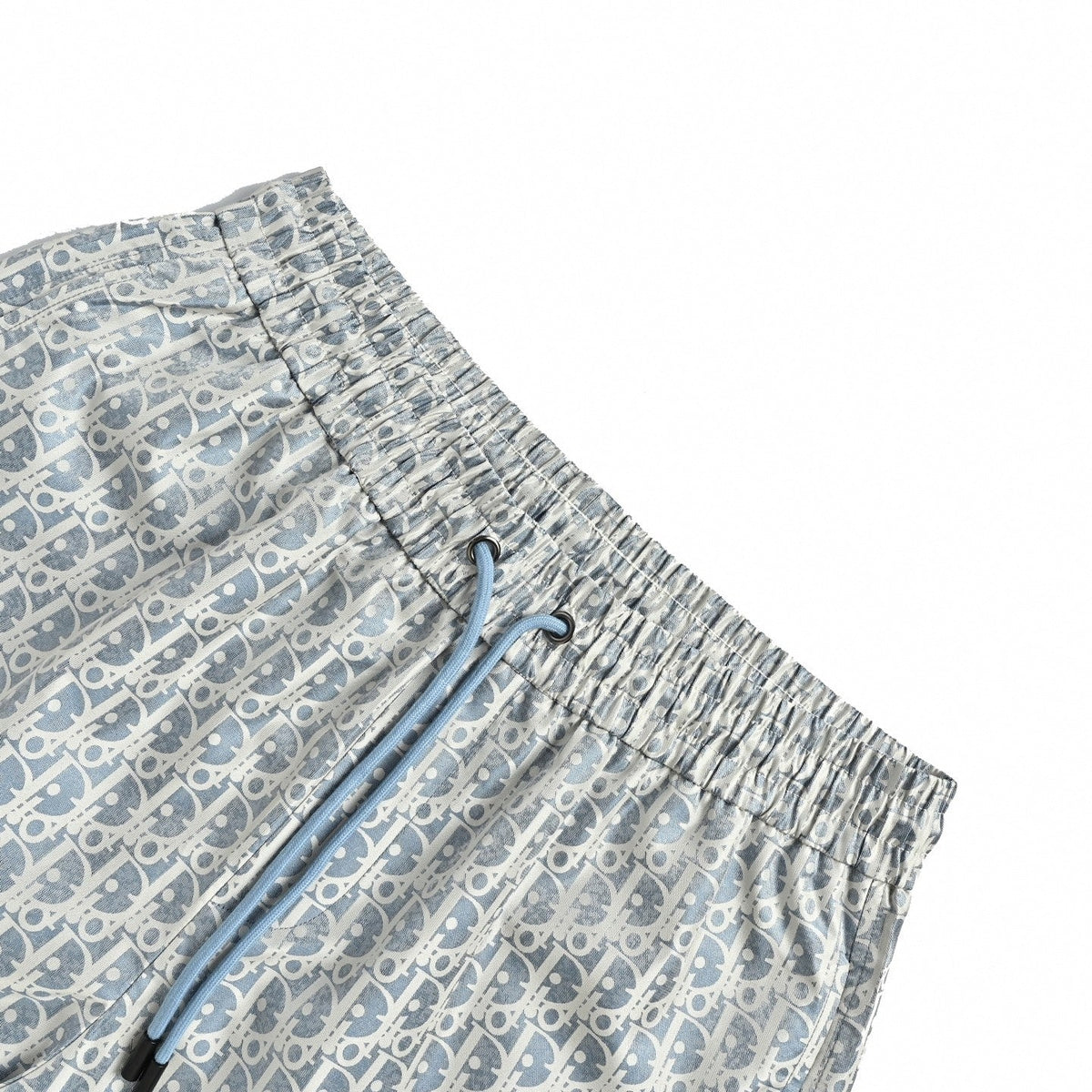 Oblique Jacquard Cotton Shorts | Light Blue