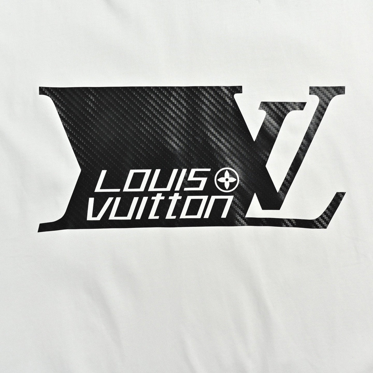 Carbon Fiber LV Logo T-Shirt - White