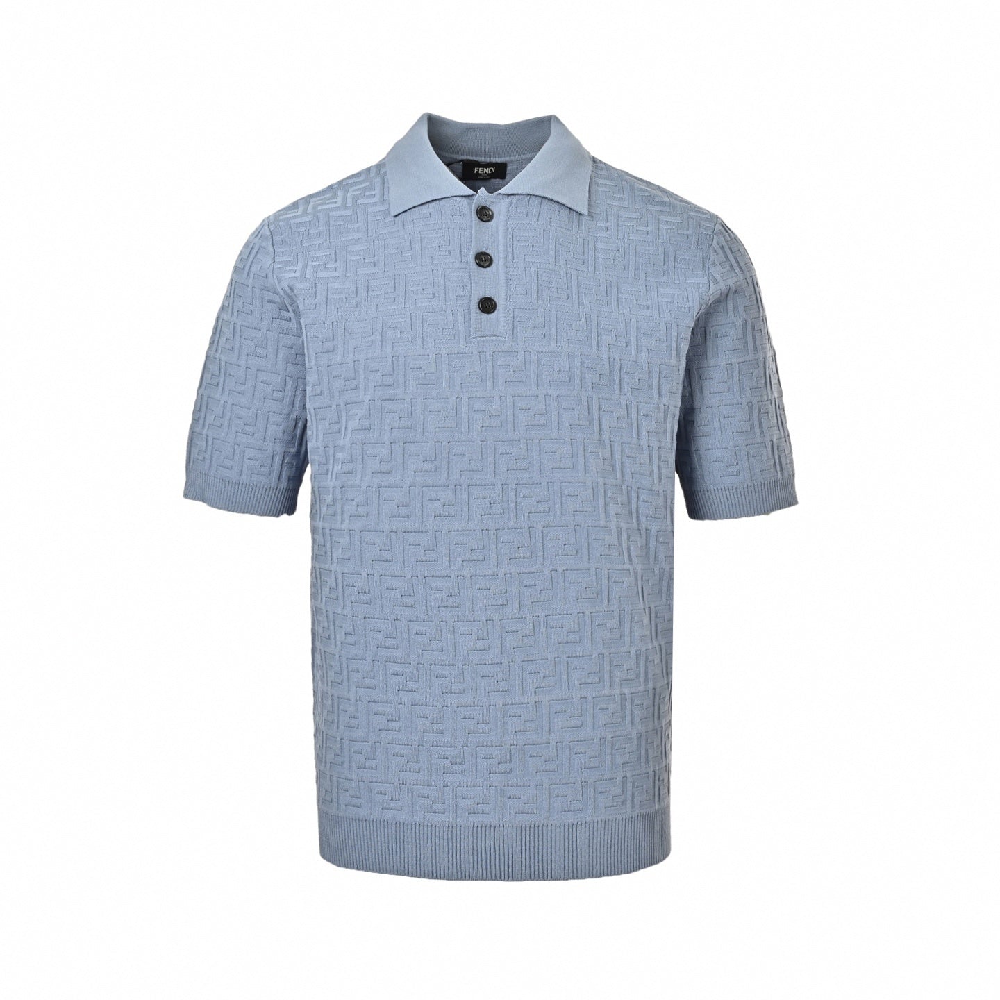 FF Jacquard Knit Polo Shirt