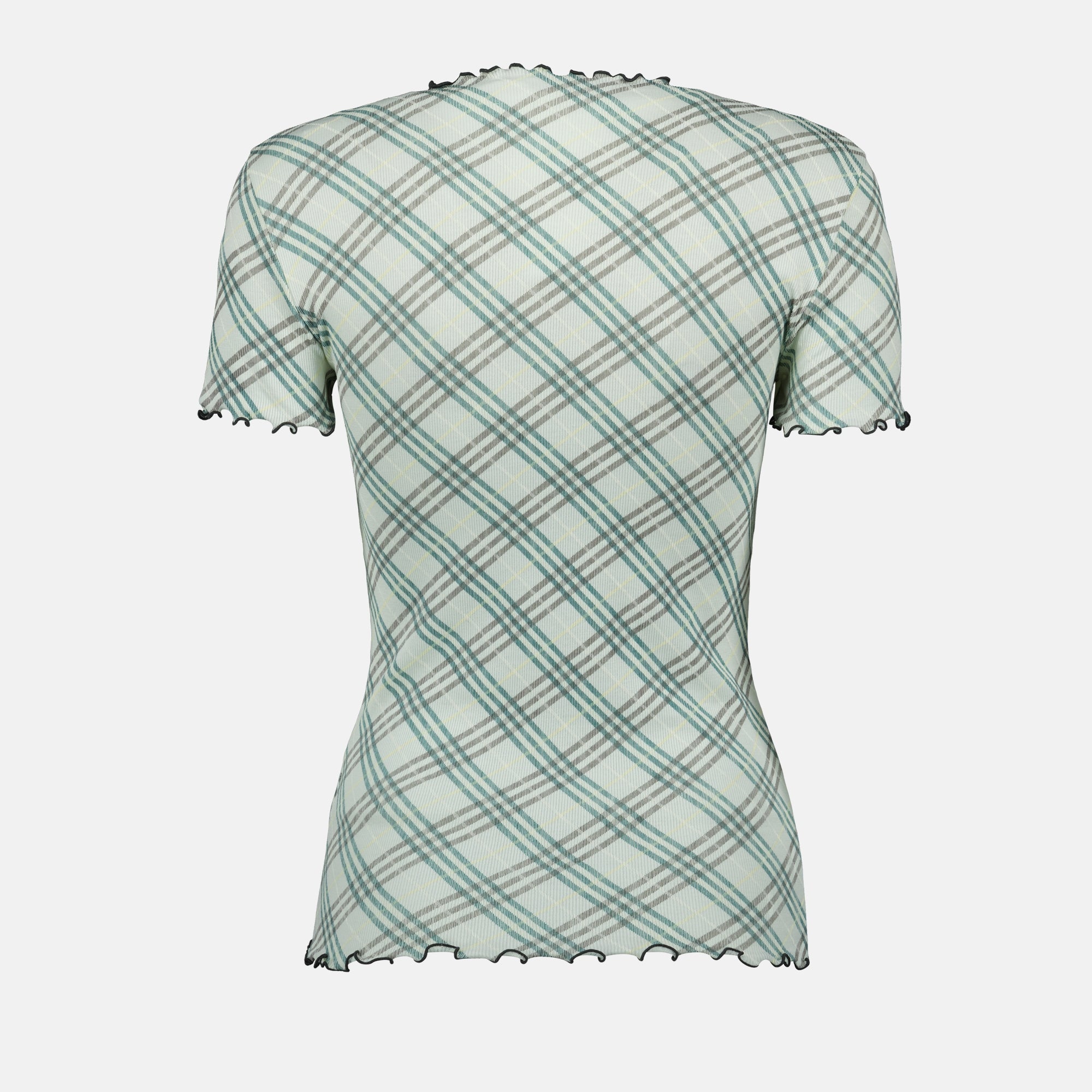 Checked Stretch Top