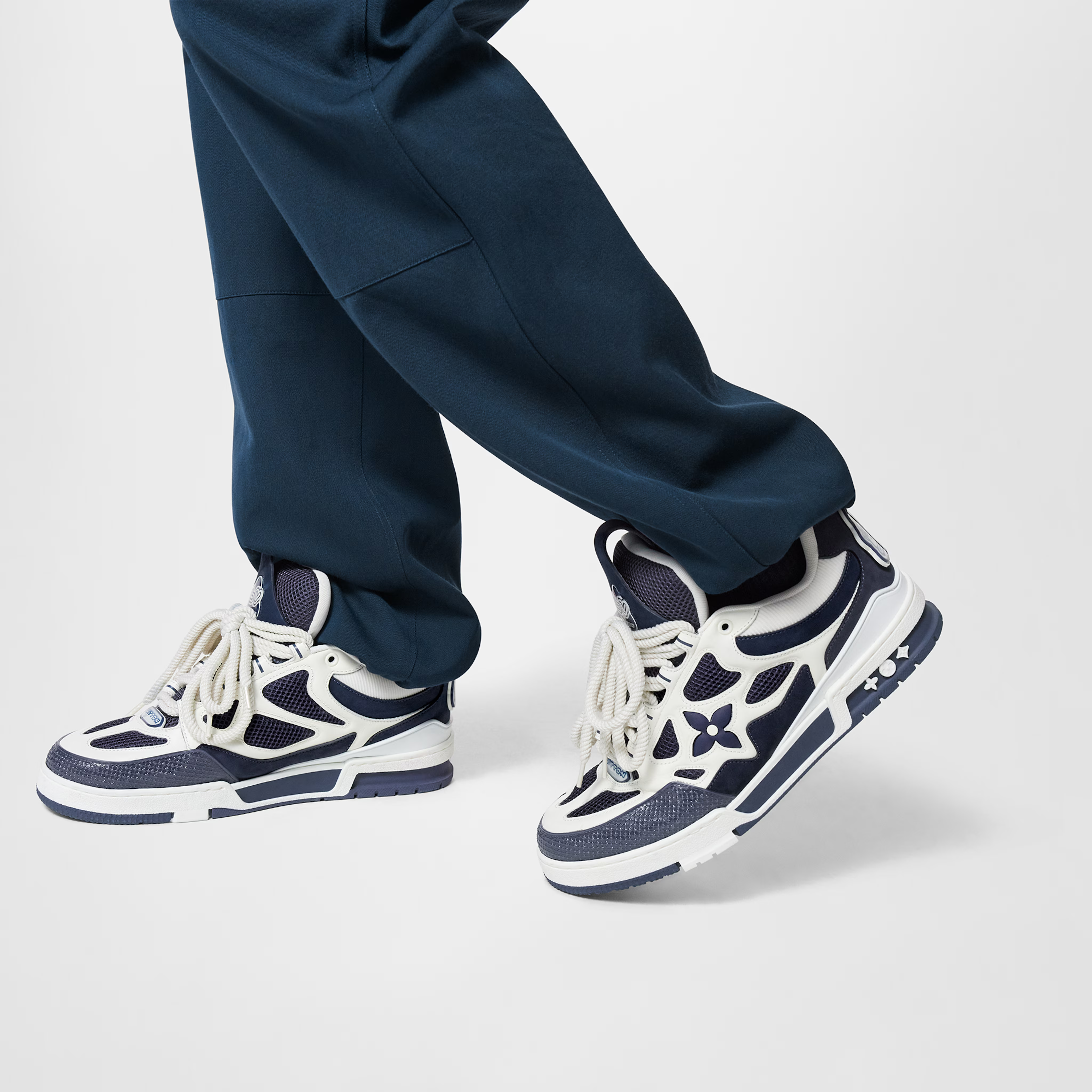 LV Skate Sneaker | Navy & Cream