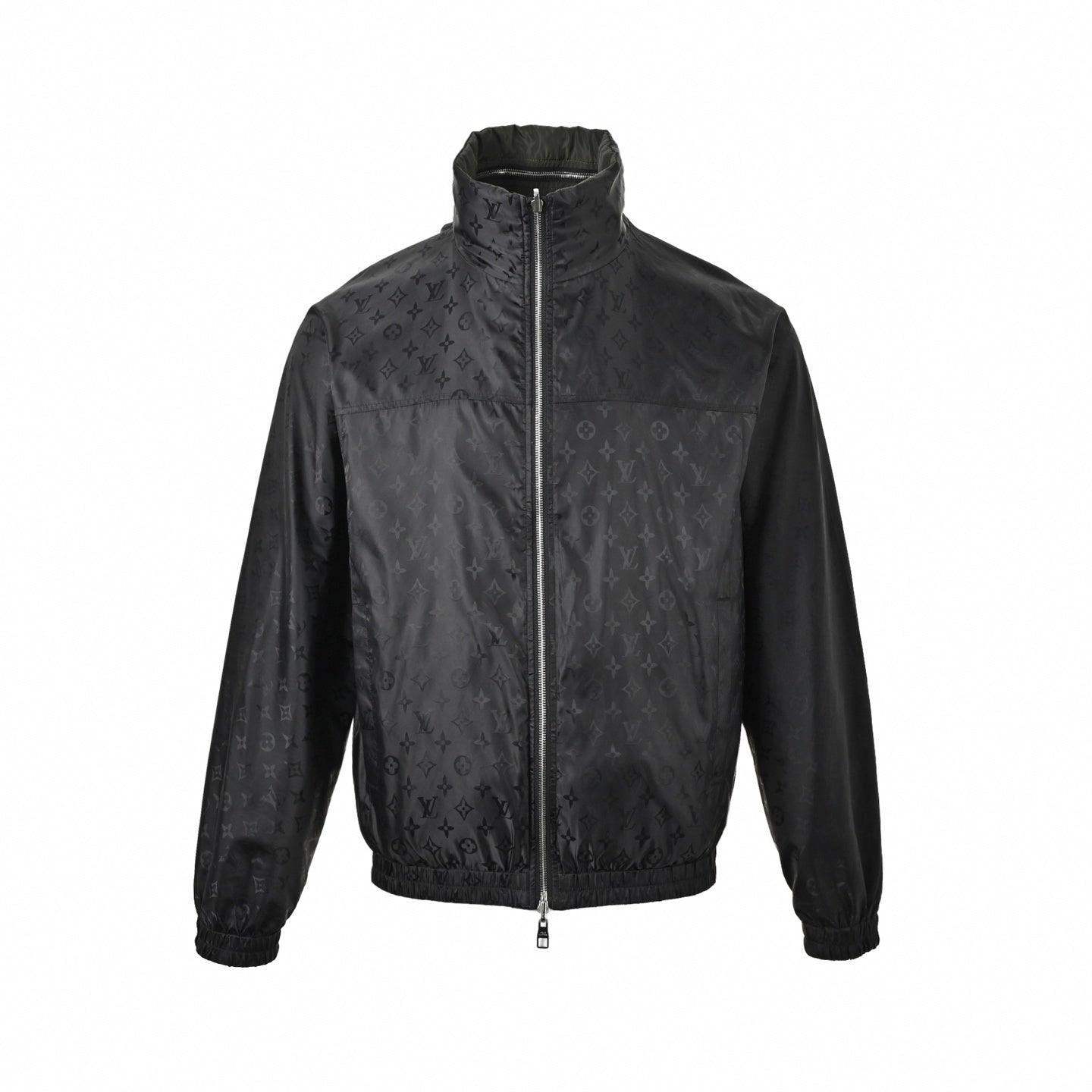 Reversible Tonal Monogram Jacket | Black & Olive Green