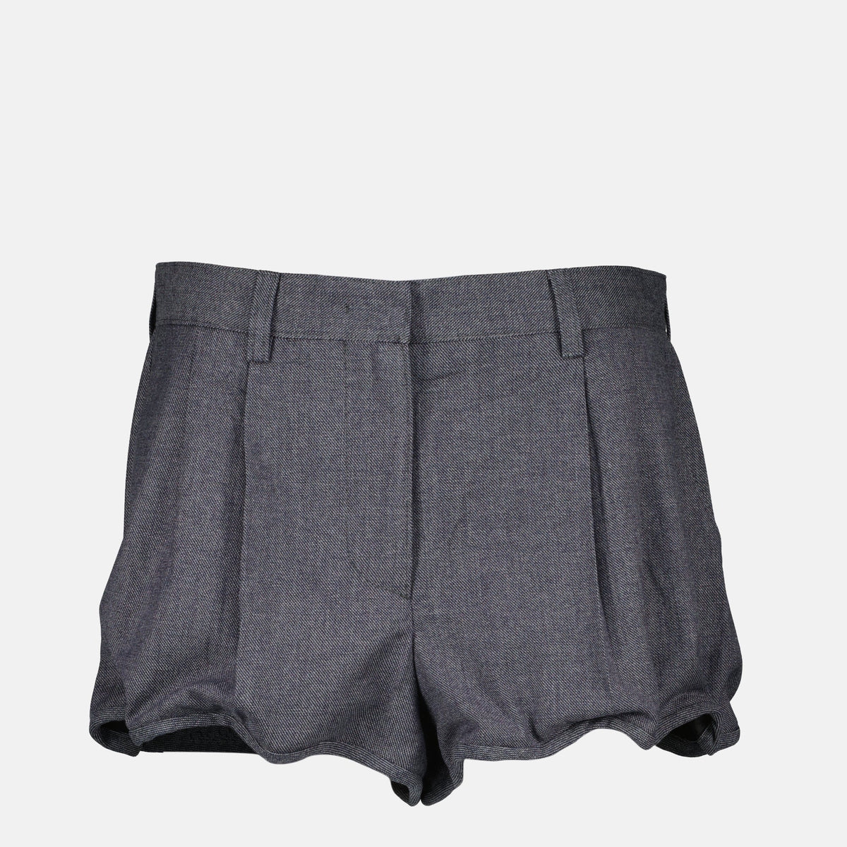 Gray Satin Shorts
