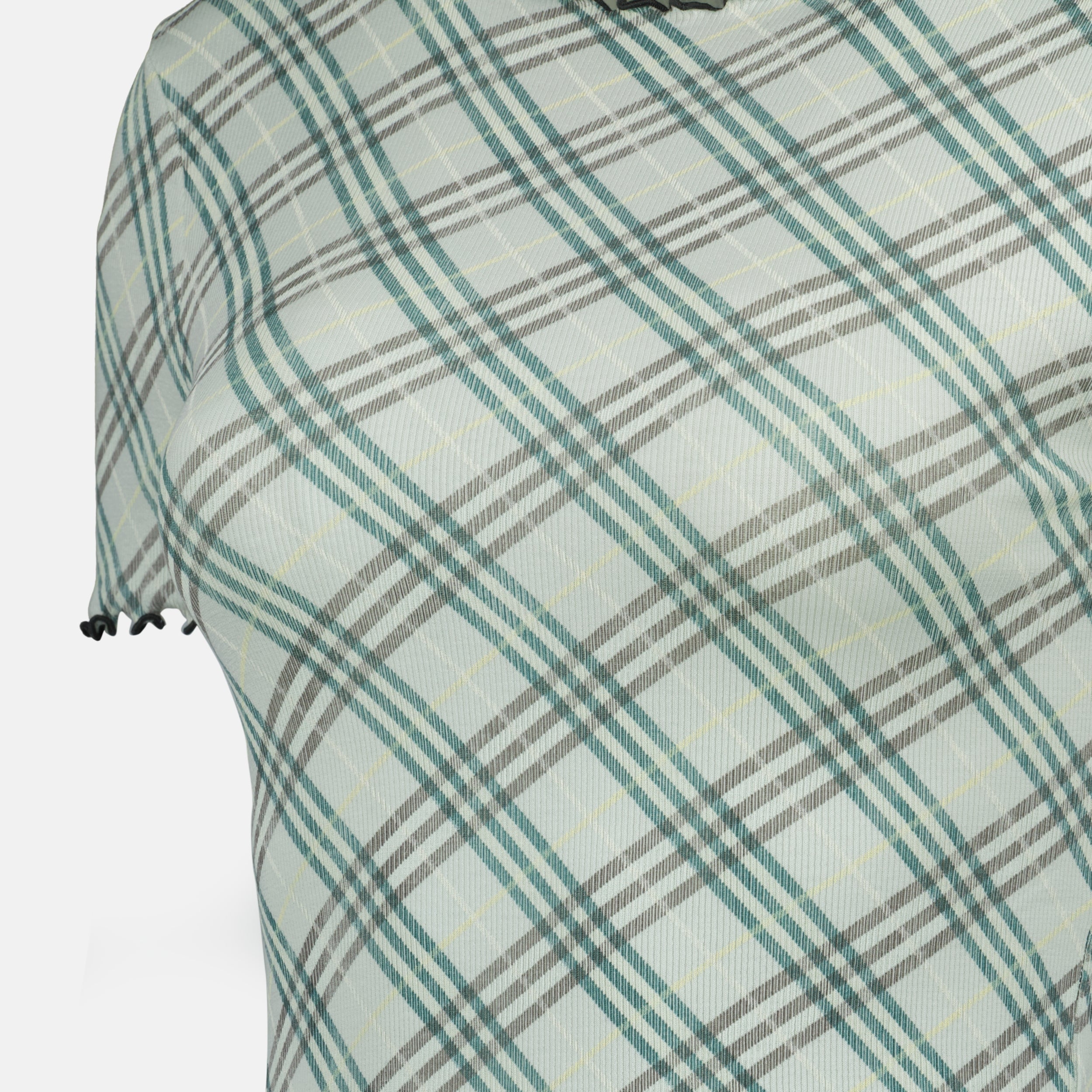 Checked Stretch Top