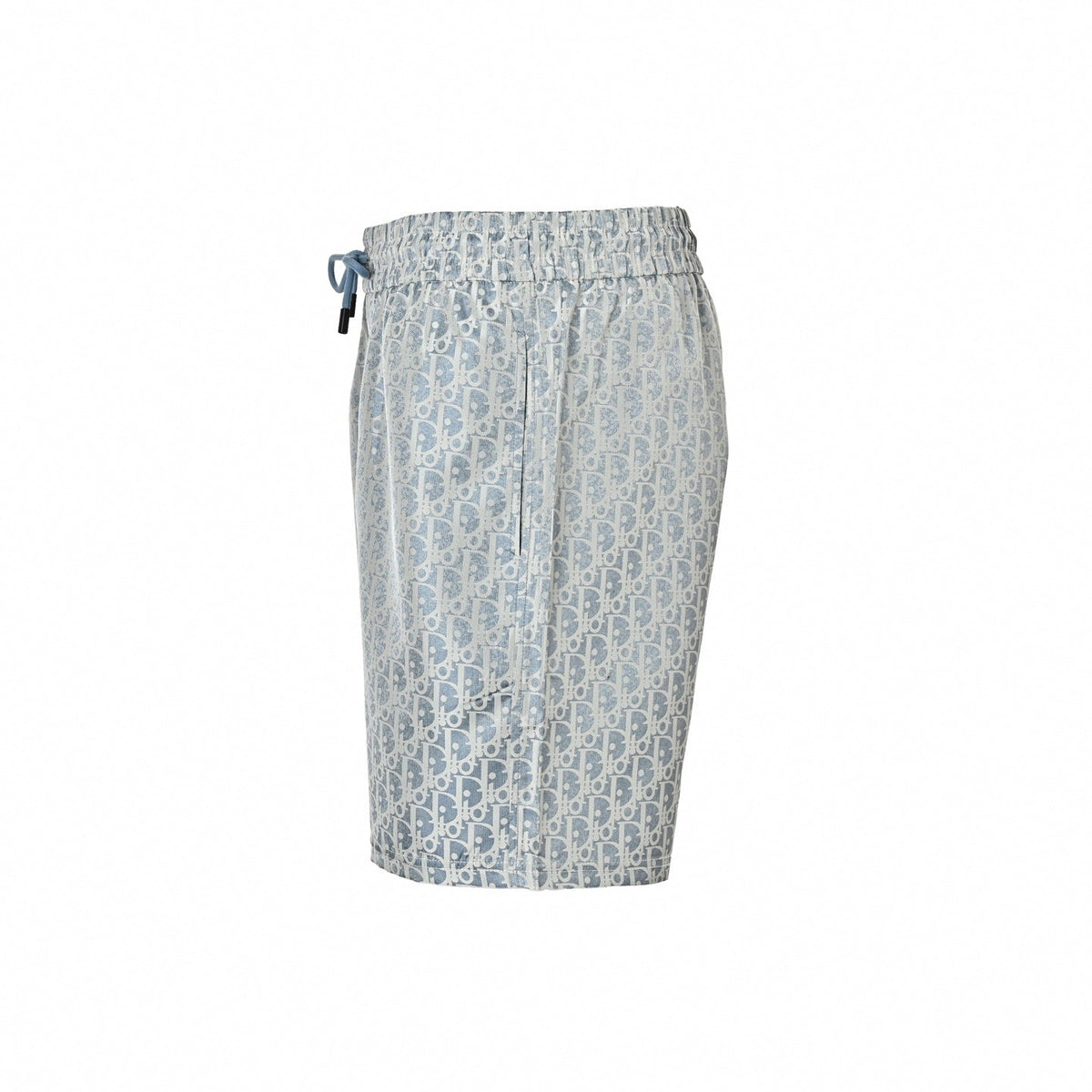 Oblique Jacquard Cotton Shorts | Light Blue