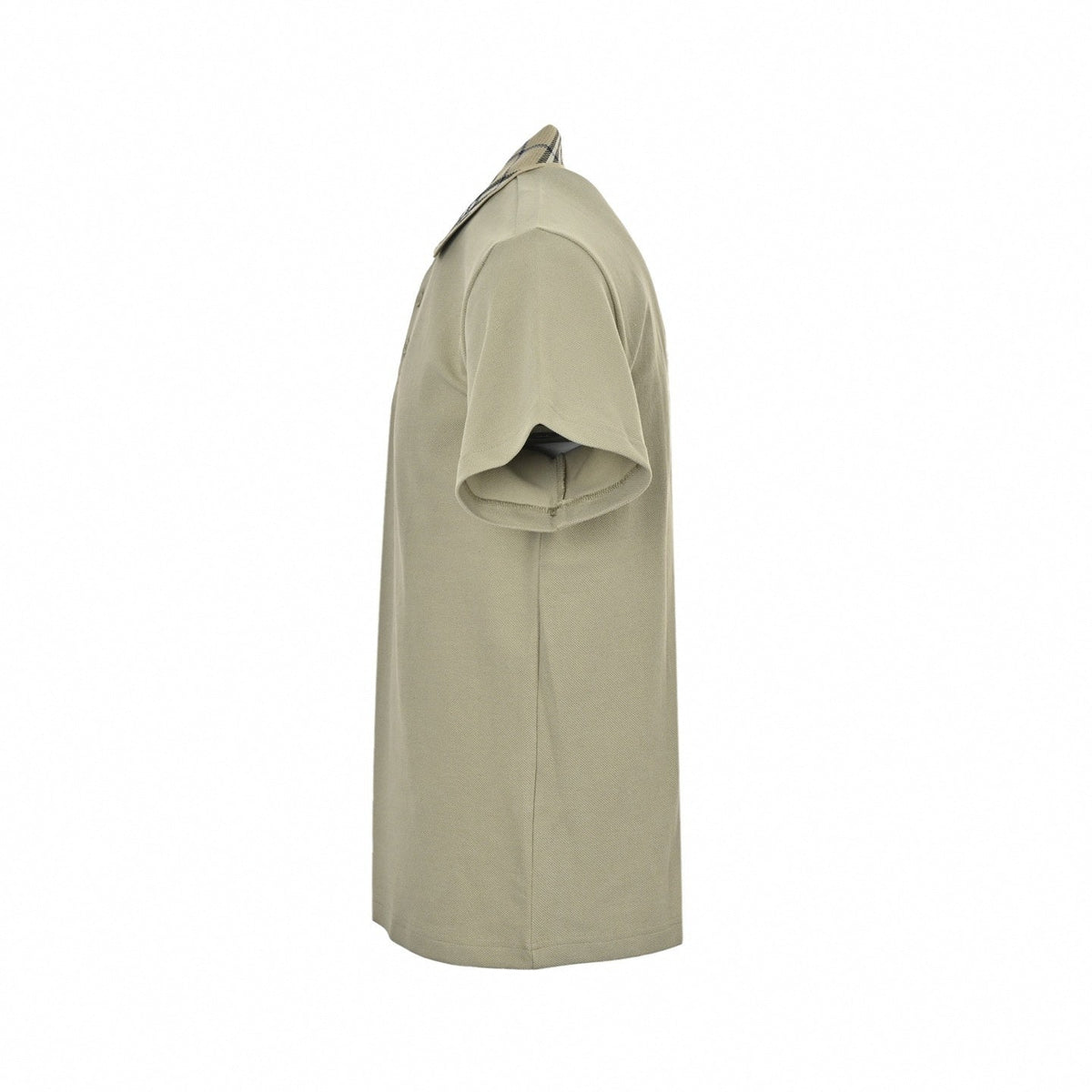 Check Collar Piqué Polo | Sage Green