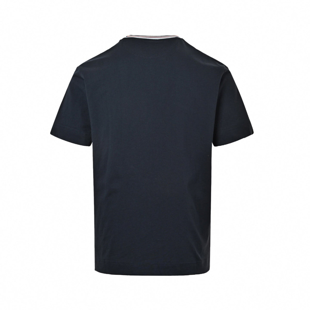 Striped Collar FF Logo T-Shirt | Dark Navy