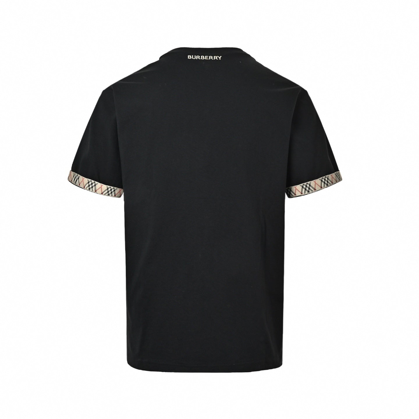 Check Cuff Equestrian Knight T-Shirt | Black
