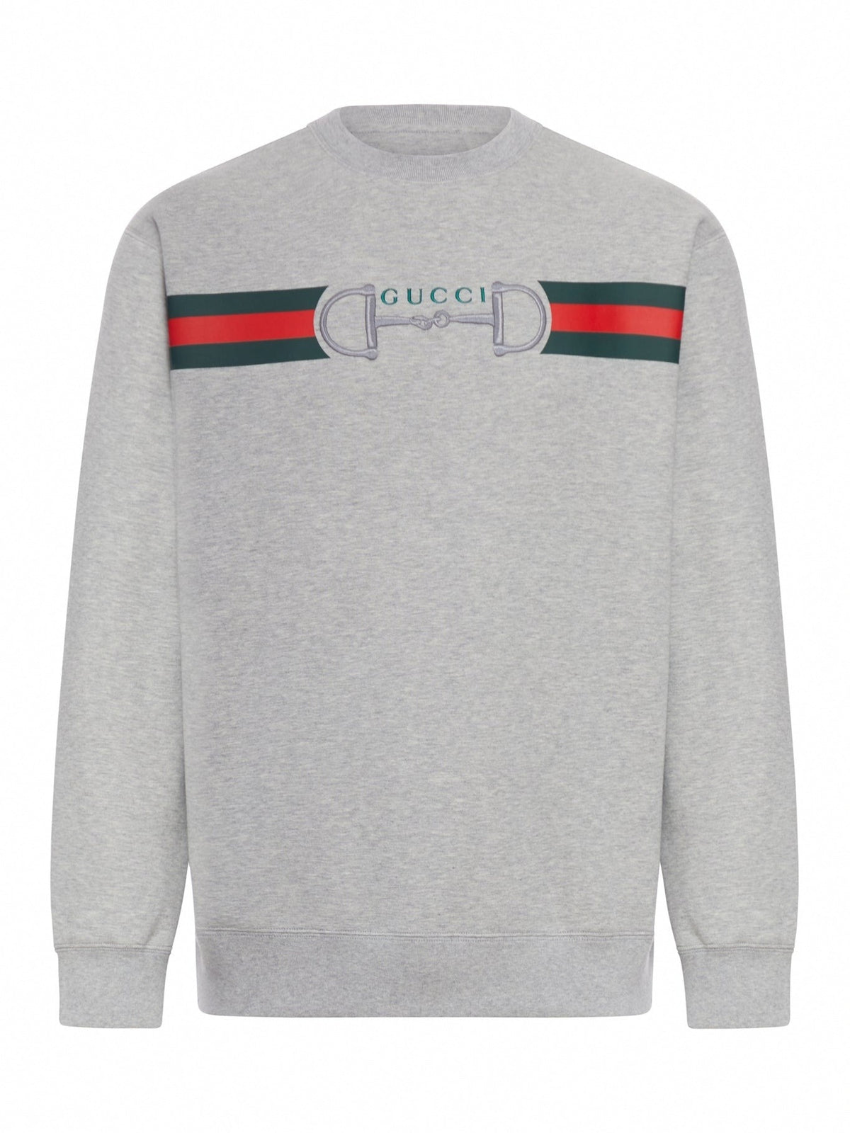 Web & Horsebit Print Crewneck Sweatshirt