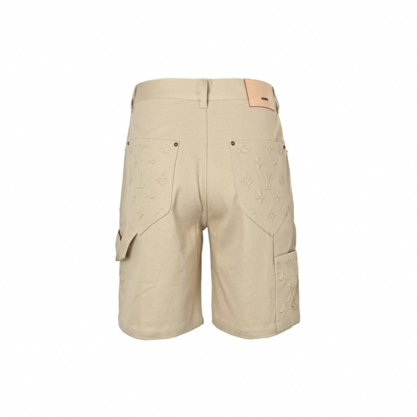 Embossed Monogram Carpenter Shorts | Beige