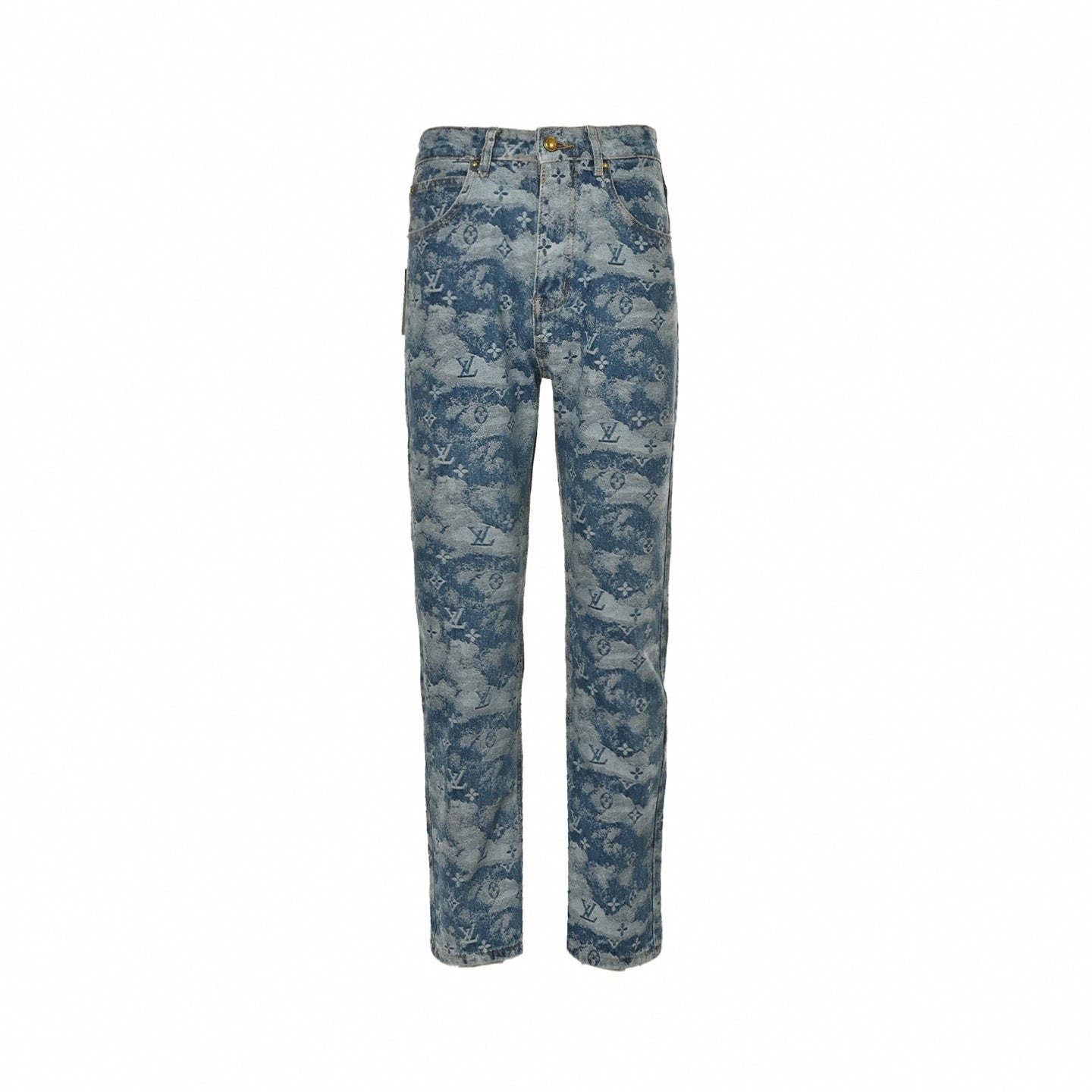 Monogram Cloud Jacquard Jeans | Blue