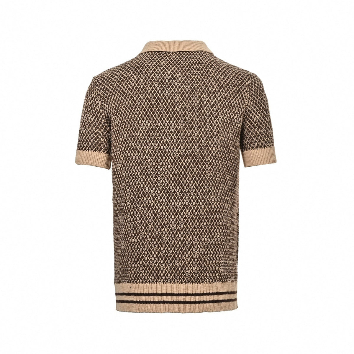 Damier Textured Knit Polo