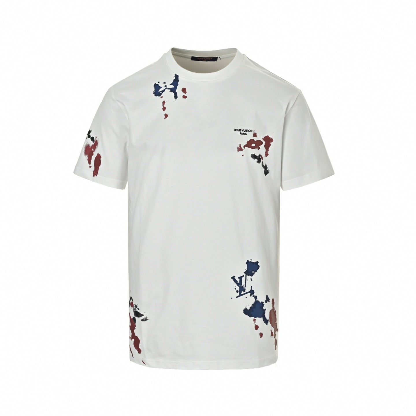 Abstract Watercolor Monogram T-Shirt | White