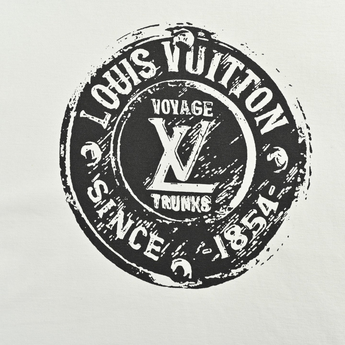 Voyage Stamp Cotton T-Shirt | White