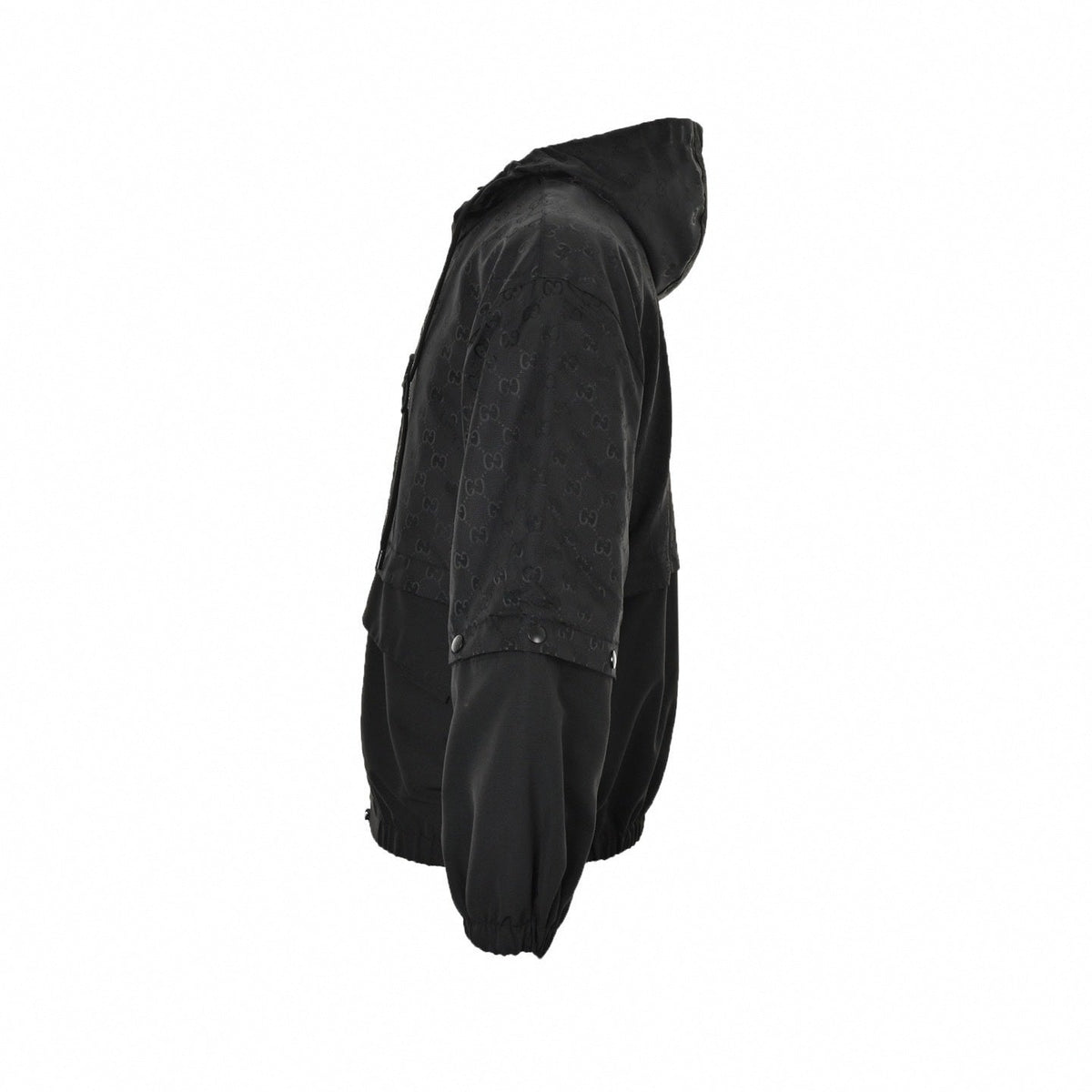 GG Jacquard Panelled Hooded Jacket