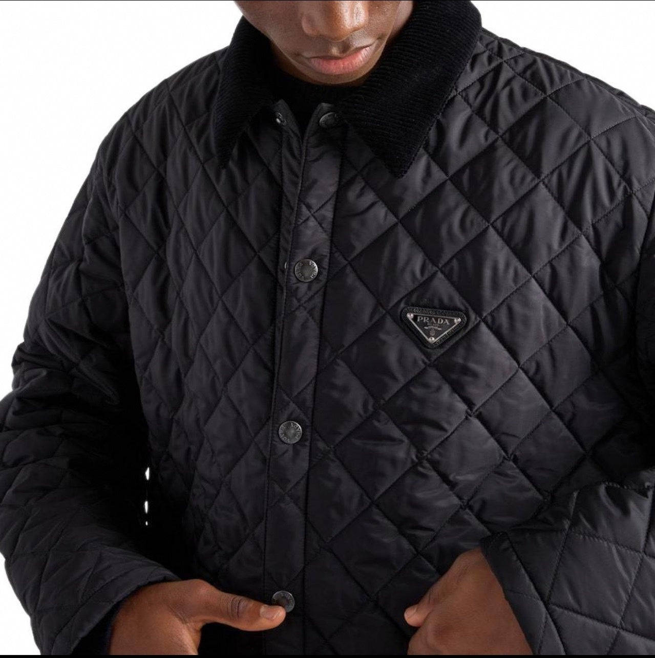 Re-Nylon Quilted Jacket | Black