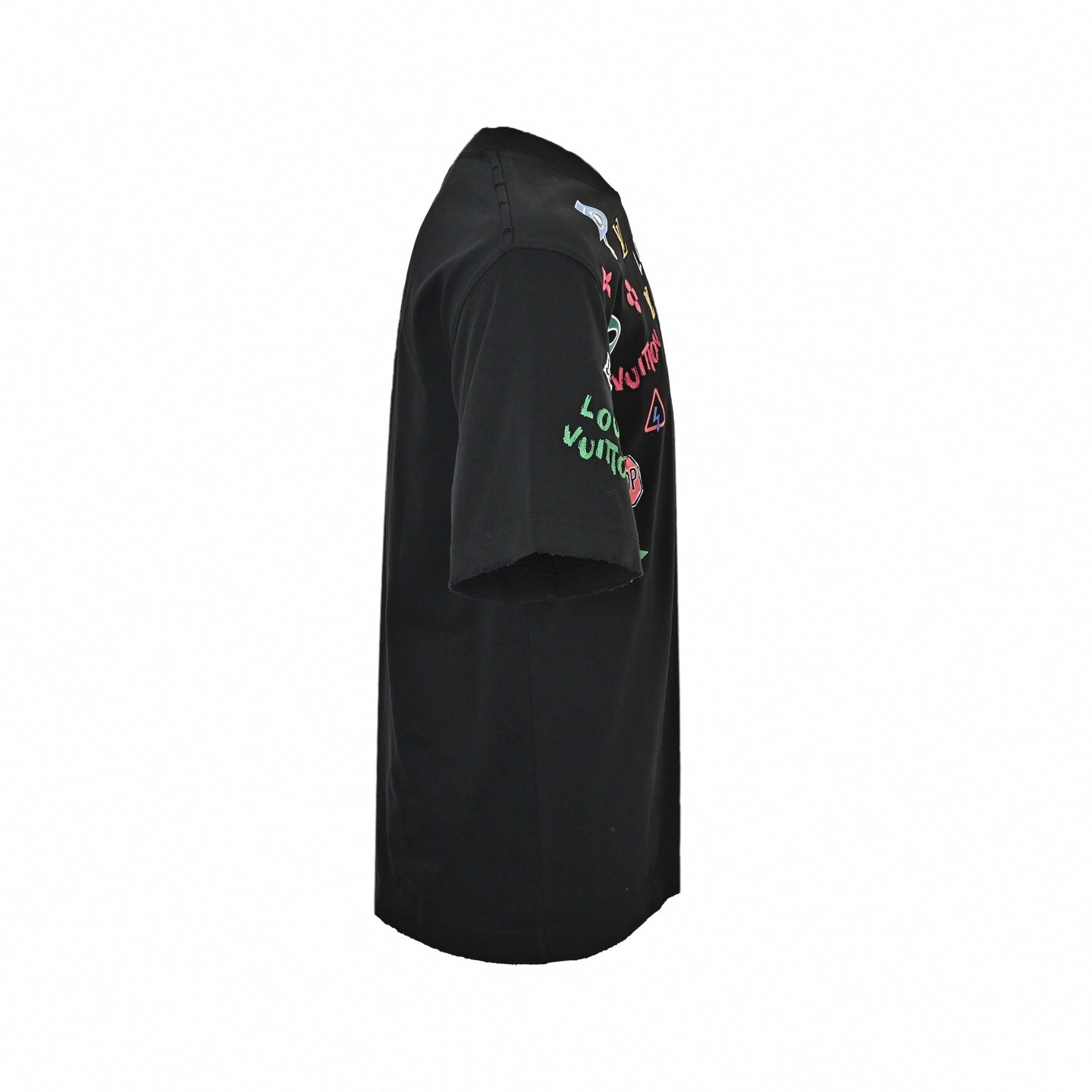 Embroidered Patch T-Shirt - Black