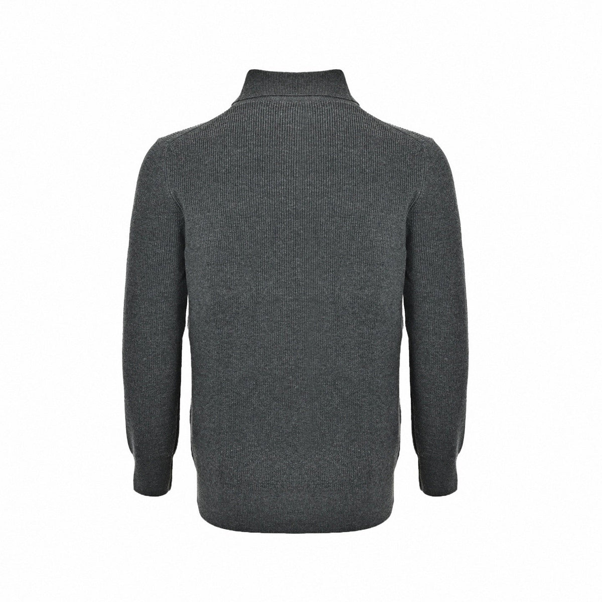 Ribbed Quarter-Zip Knit Sweater