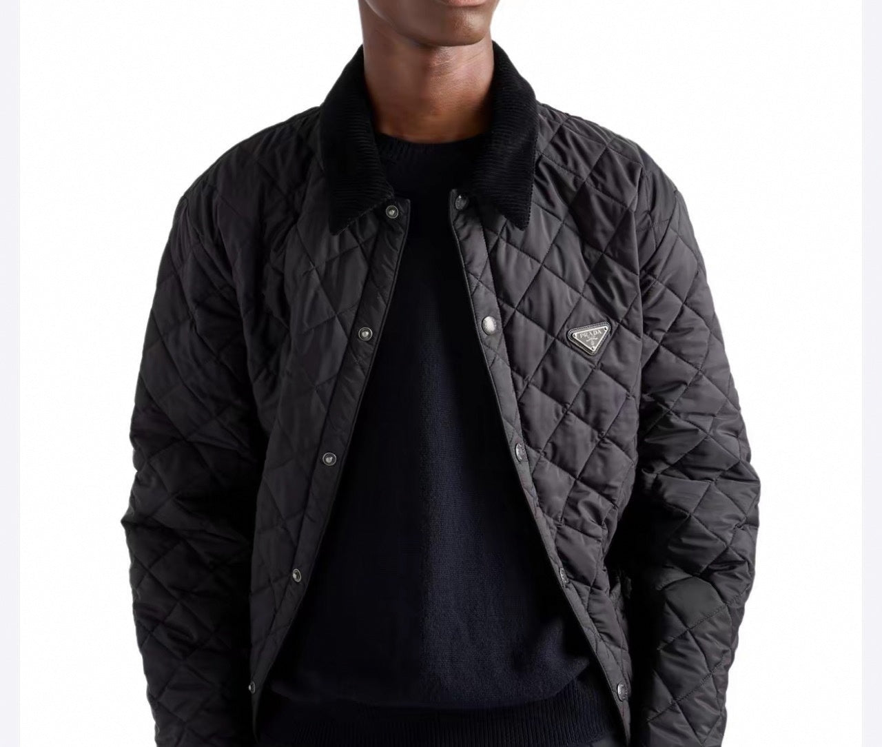 Re-Nylon Quilted Jacket | Black